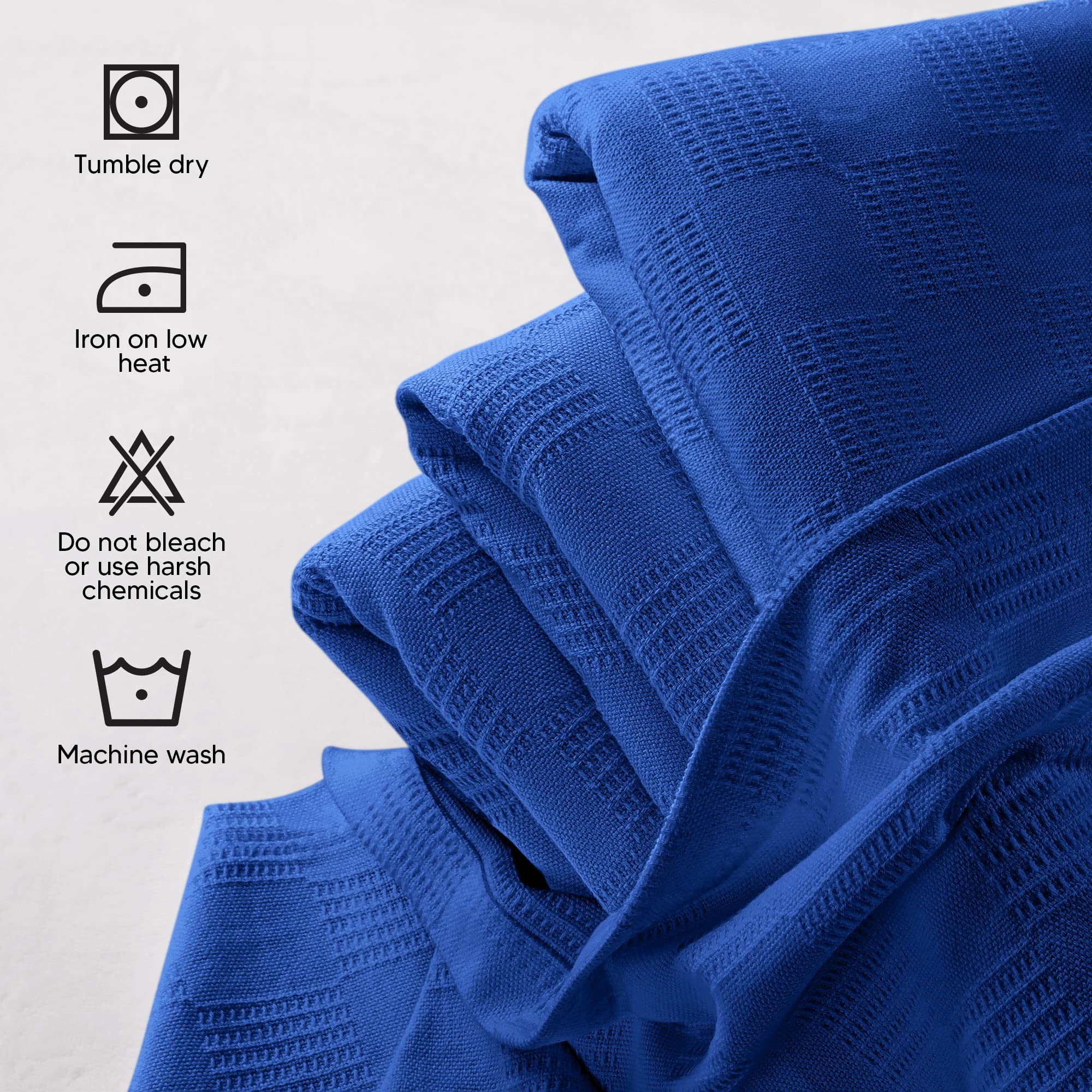 Foto 6 | Ropa De Cama Blanket Utopia, 100% Algodón, Tamaño King, Color Azul Real - Venta Internacional.