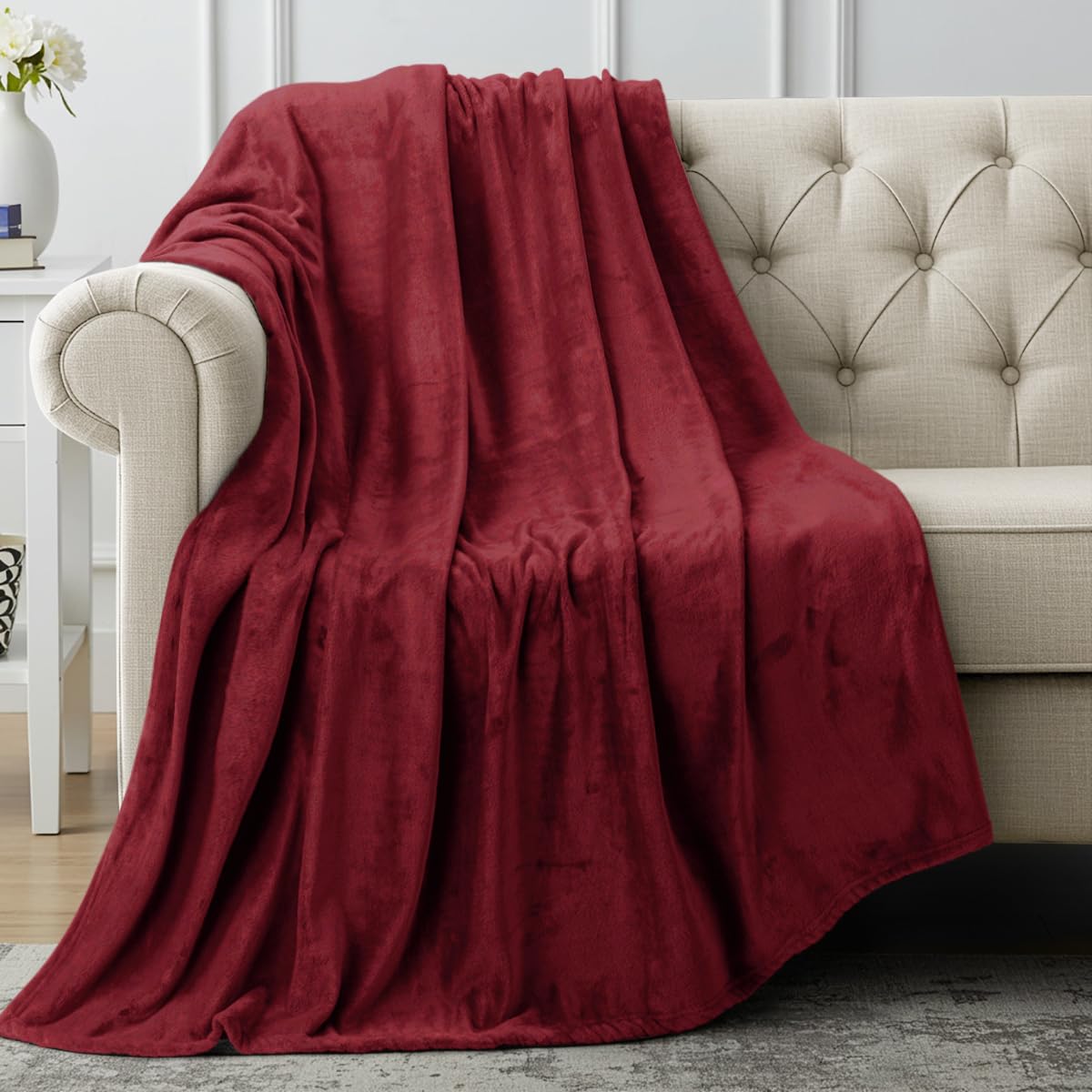 Manta De Forro Polar Blanket Utopia, Tamaño Burdeos, 300 G/m² - Venta Internacional.