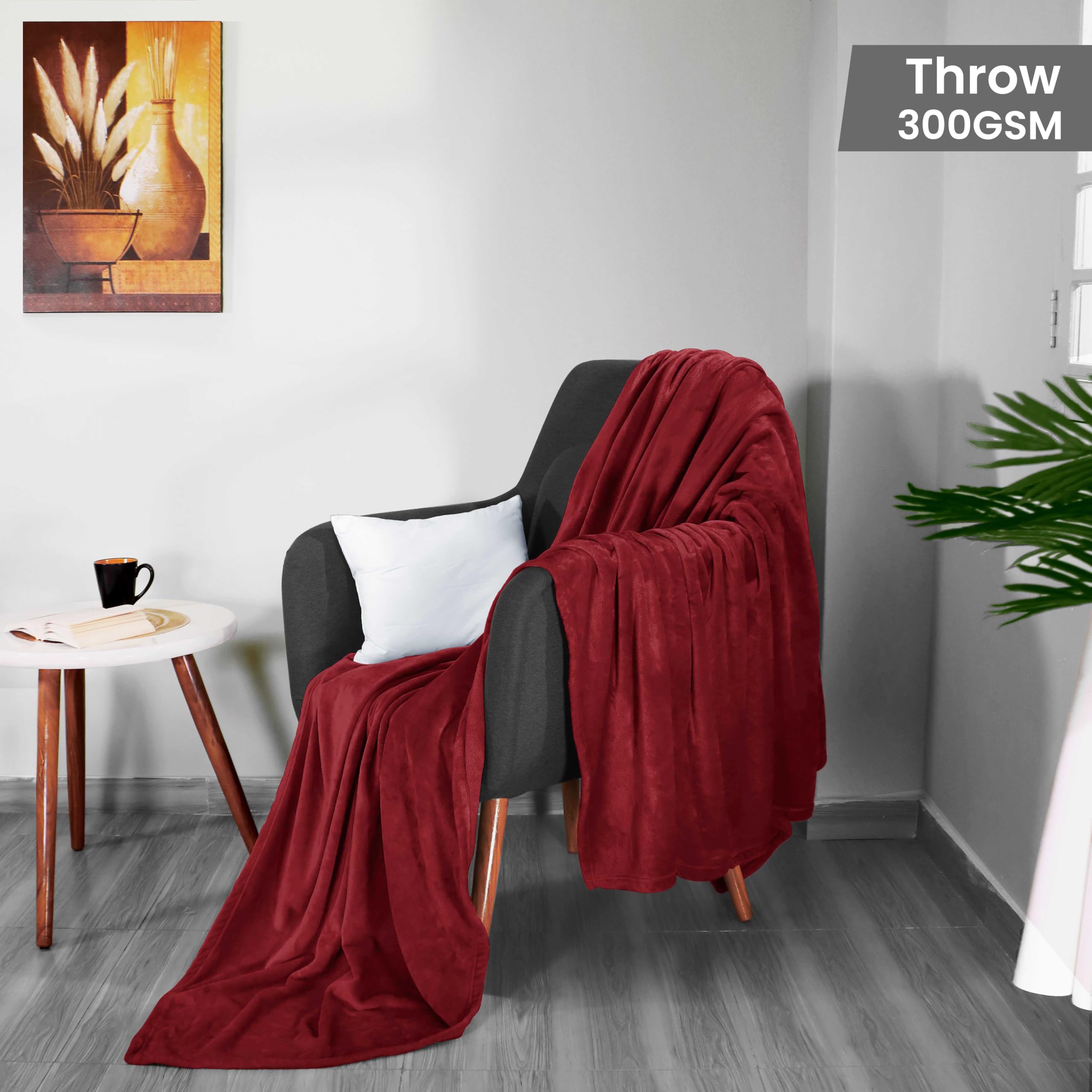 Foto 3 pulgar | Manta De Forro Polar Blanket Utopia, Tamaño Burdeos, 300 G/m² - Venta Internacional.
