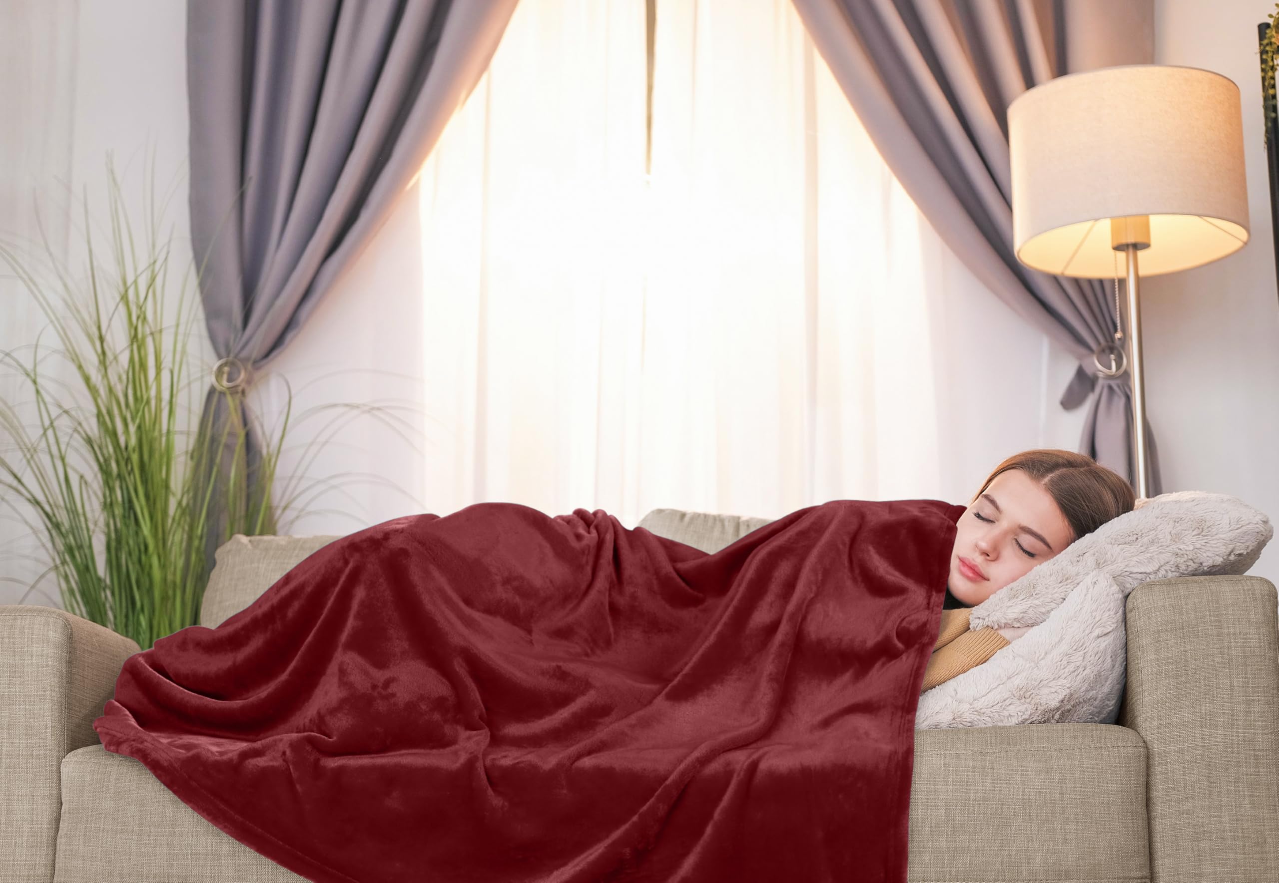 Foto 7 pulgar | Manta De Forro Polar Blanket Utopia, Tamaño Burdeos, 300 G/m² - Venta Internacional.