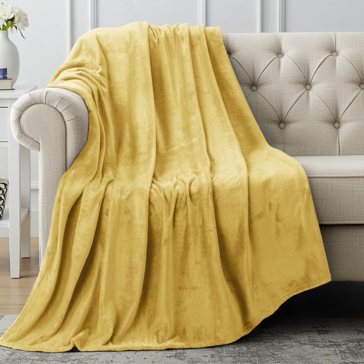 Manta Polar Blanket Utopia, Color Amarillo, 300 G/m² (150 X 125 Cm) - Venta Internacional.