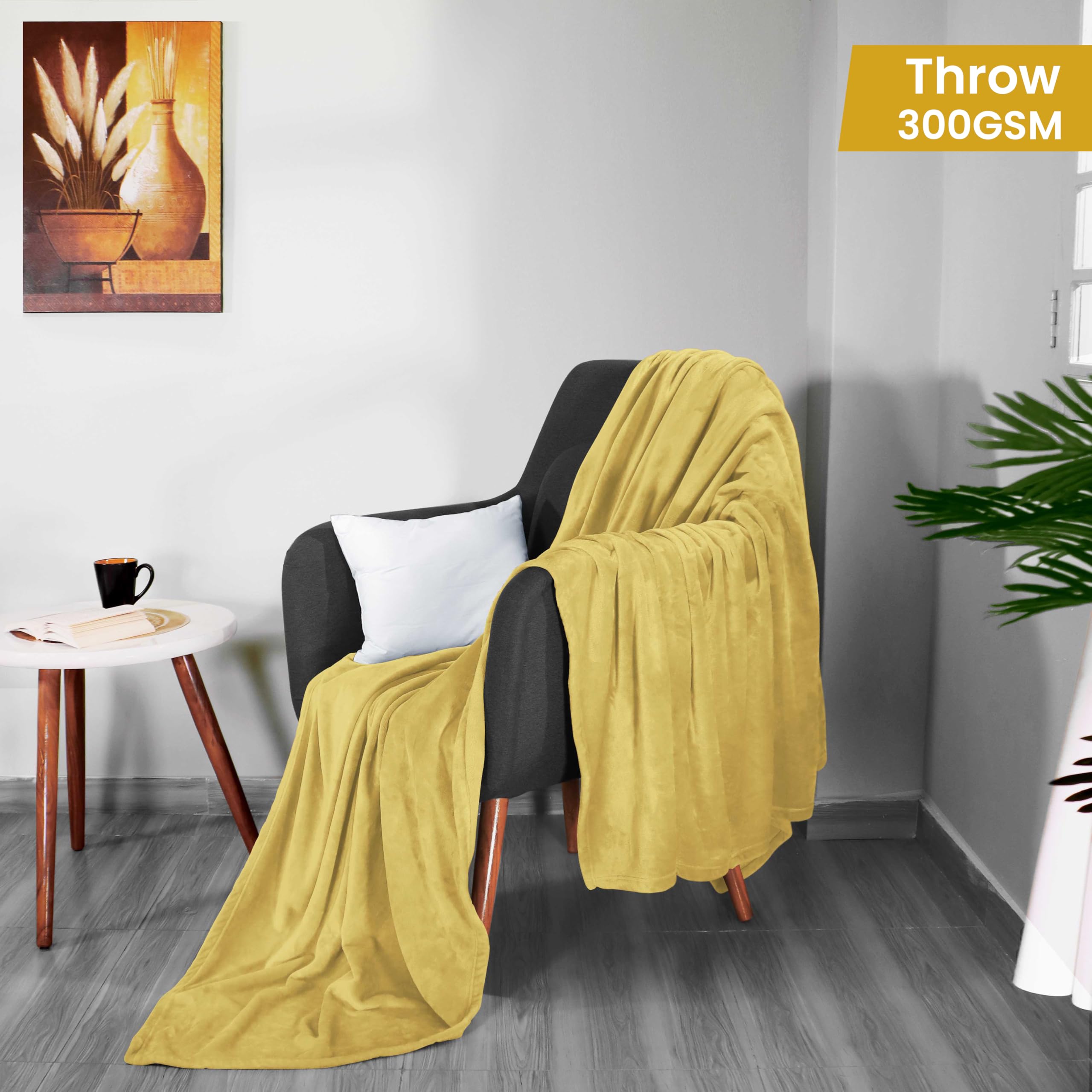 Foto 3 pulgar | Manta Polar Blanket Utopia, Color Amarillo, 300 G/m² (150 X 125 Cm) - Venta Internacional.