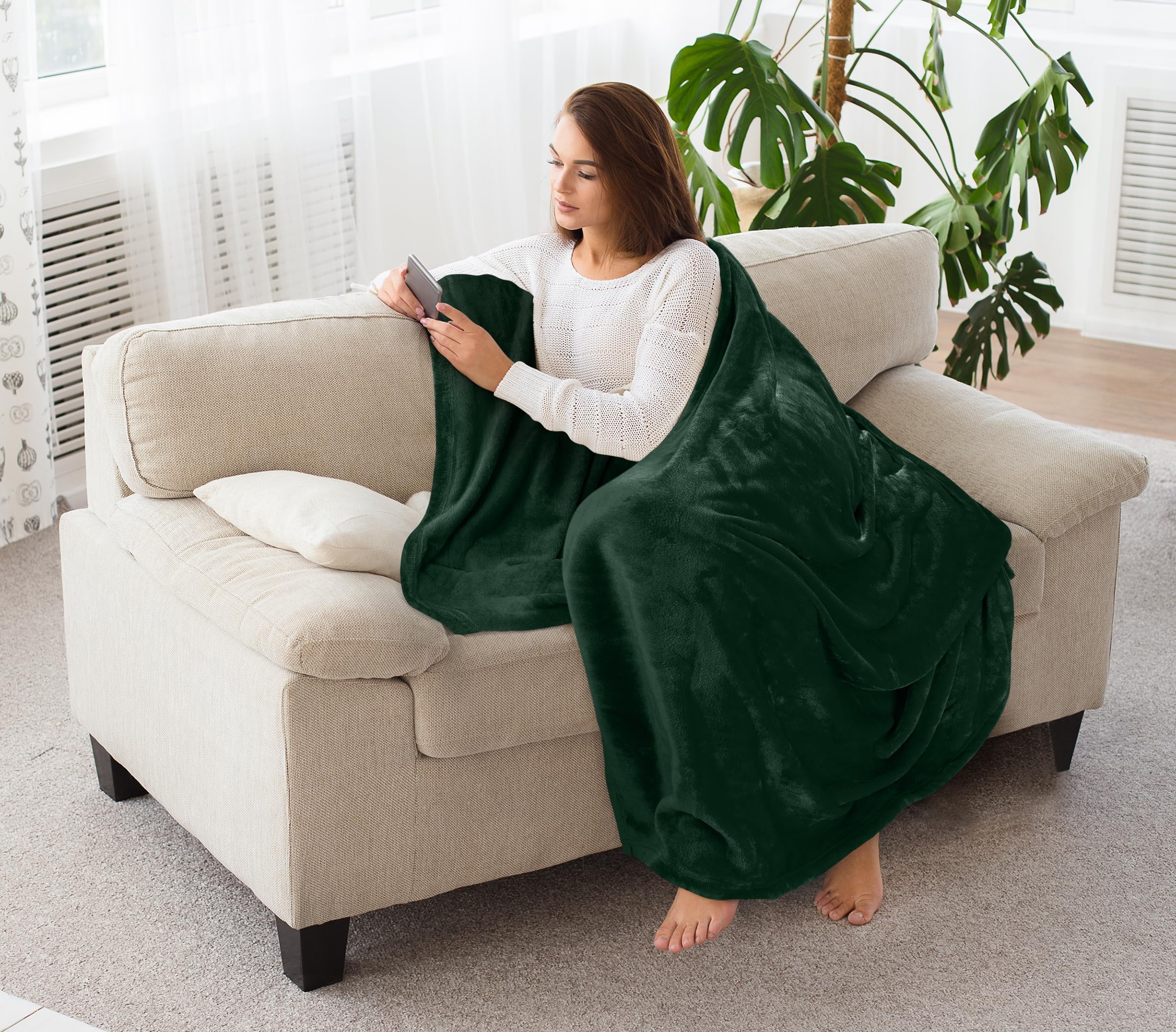 Foto 6 pulgar | Manta Polar Blanket Utopia, Color Verde Bosque, 300 G/m², 130 X 150 Cm - Venta Internacional.