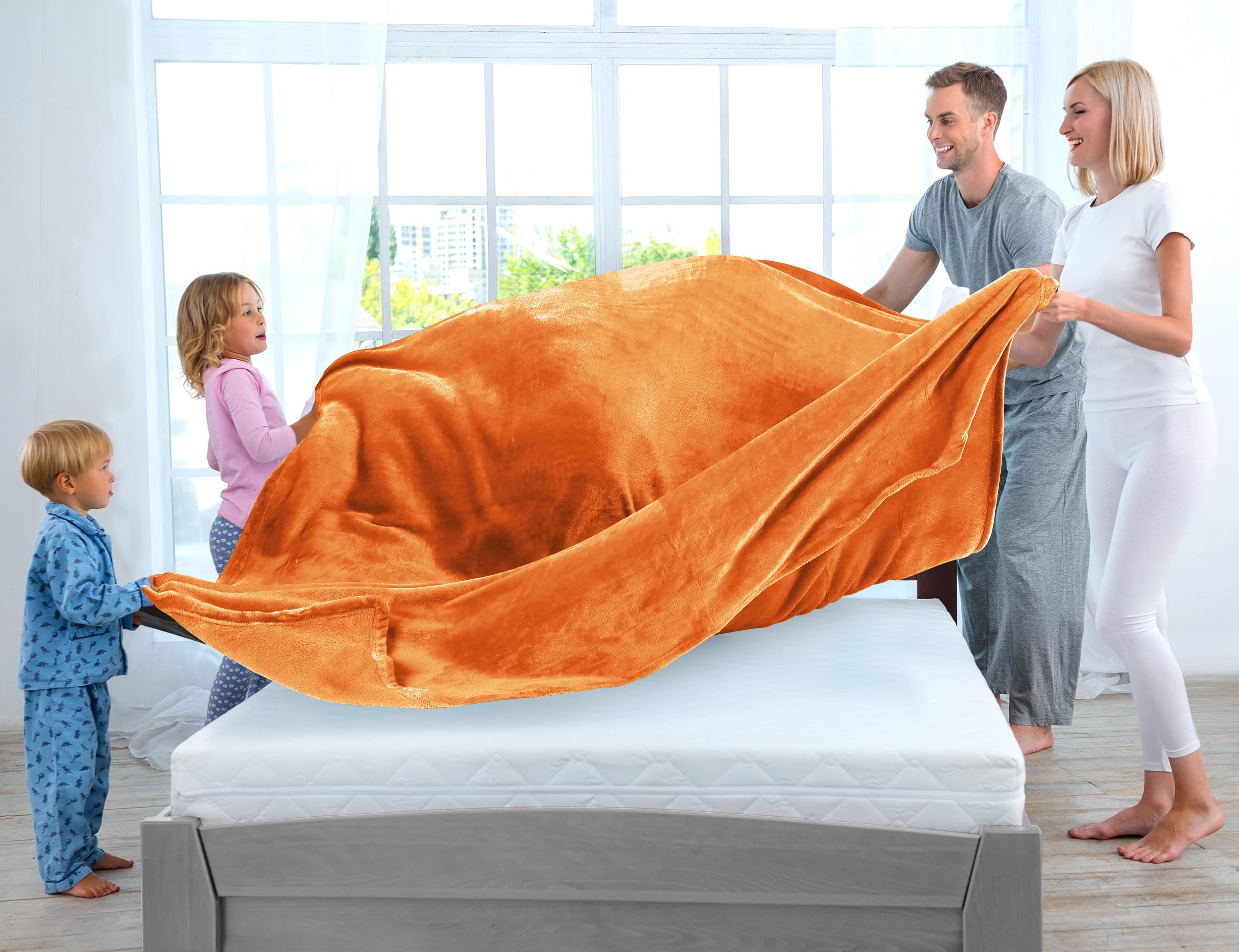 Foto 4 pulgar | Cama Polar Blanket Utopia, Tamaño King, Naranja Quemado, 300 G/m² - Venta Internacional.