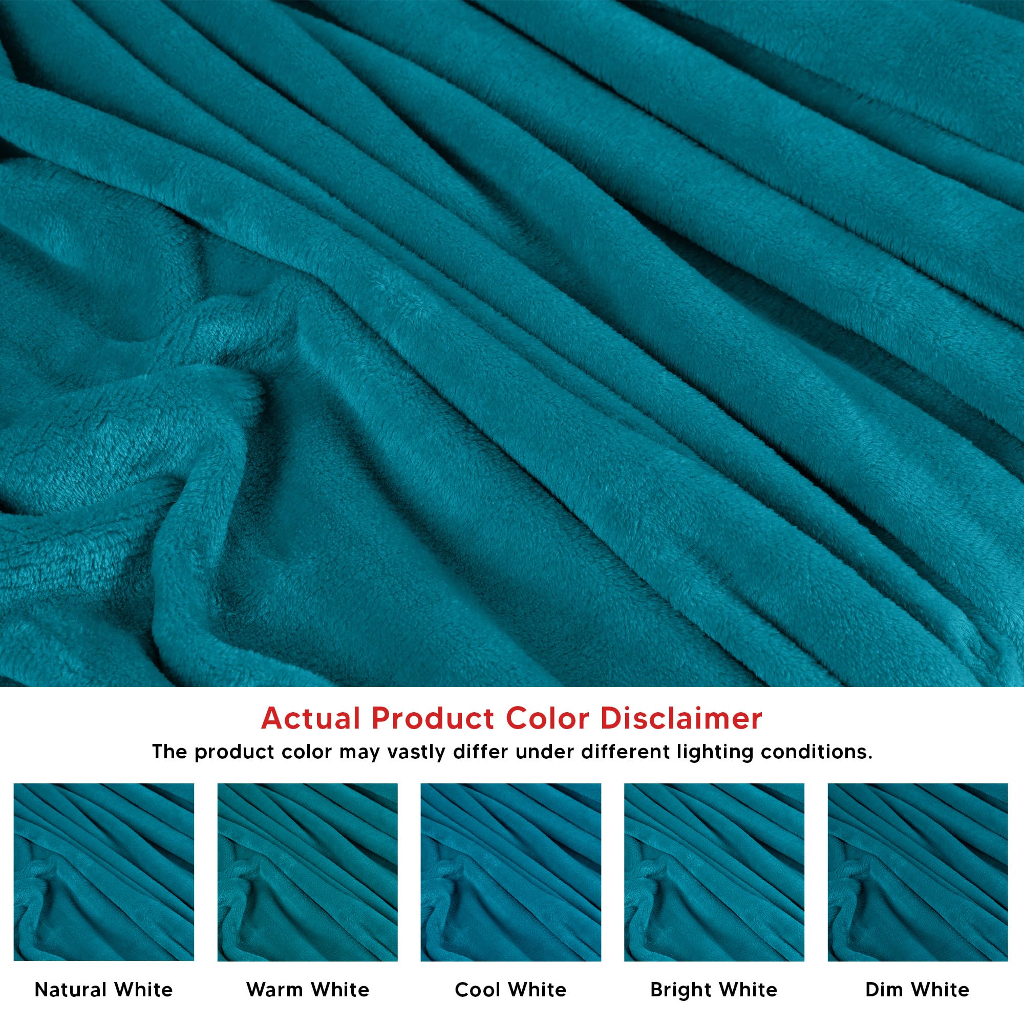 Foto 5 pulgar | Blanket Utopia Bedding, Forro Polar Turquesa, Tamaño Completo, 228 X 213 Cm - Venta Internacional.