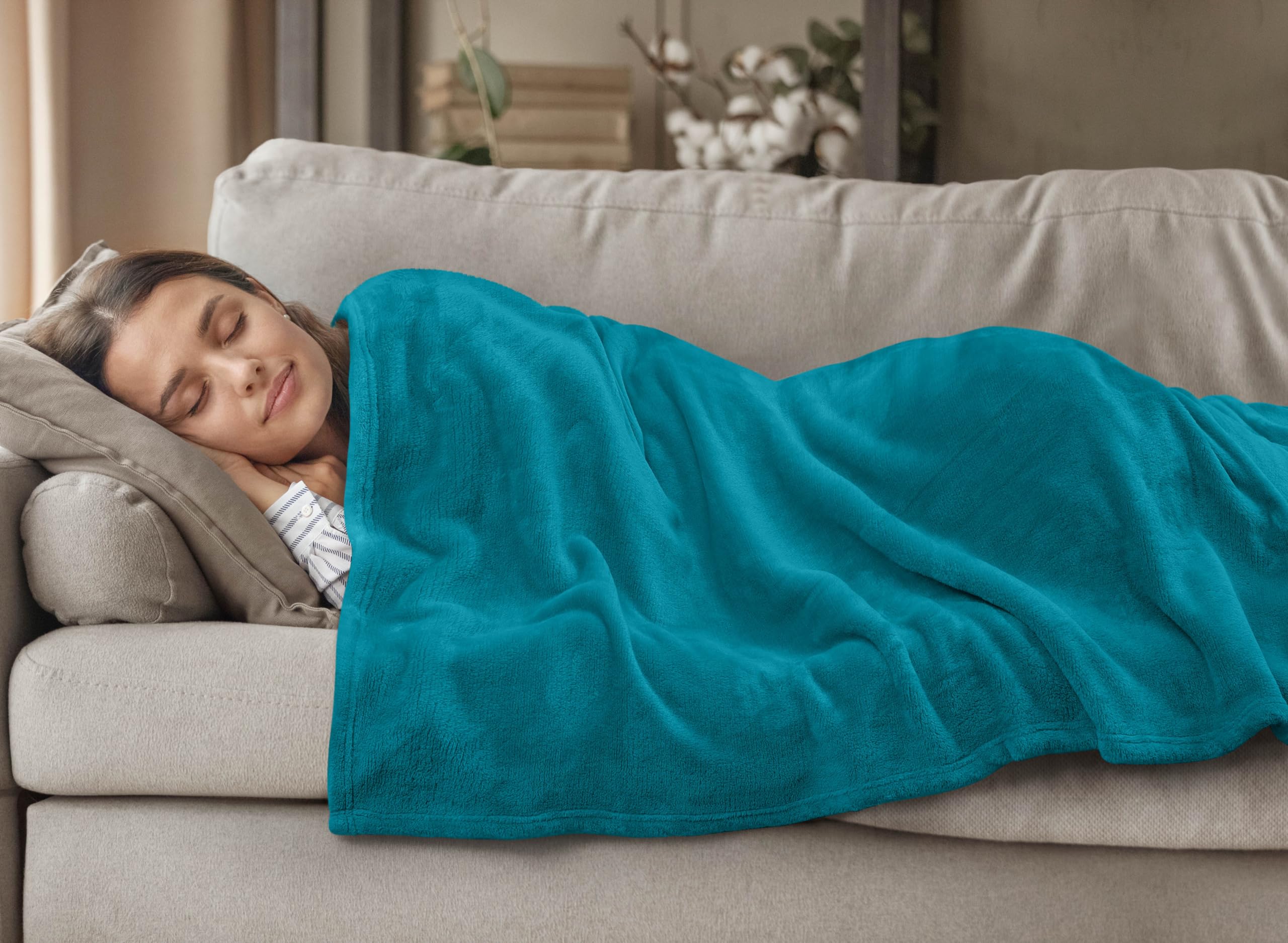 Foto 8 pulgar | Blanket Utopia Bedding, Forro Polar Turquesa, Tamaño Completo, 228 X 213 Cm - Venta Internacional.
