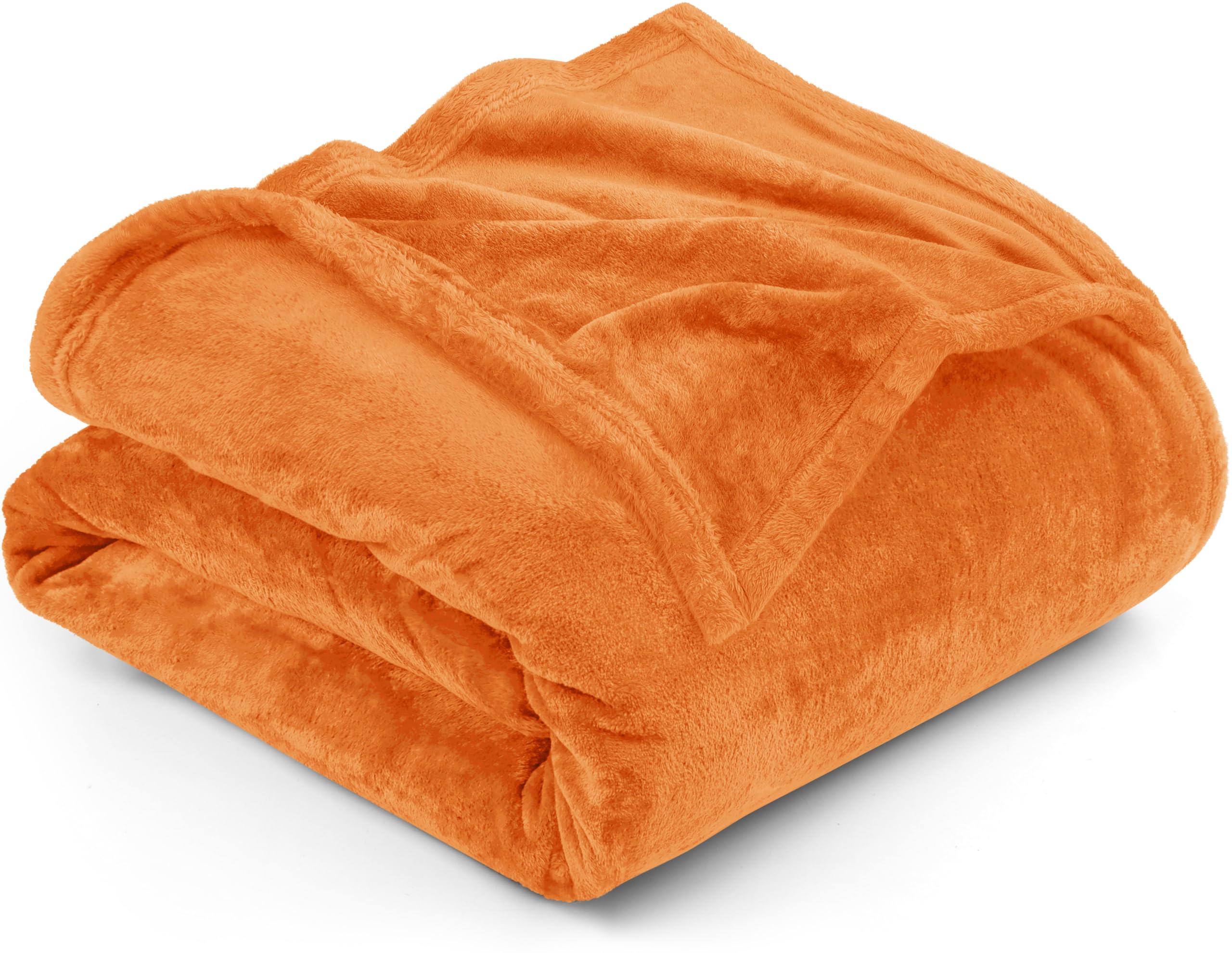 Cama Polar Blanket Utopia, Tamaño Queen, Naranja Quemado, 300 G/m² - Venta Internacional.