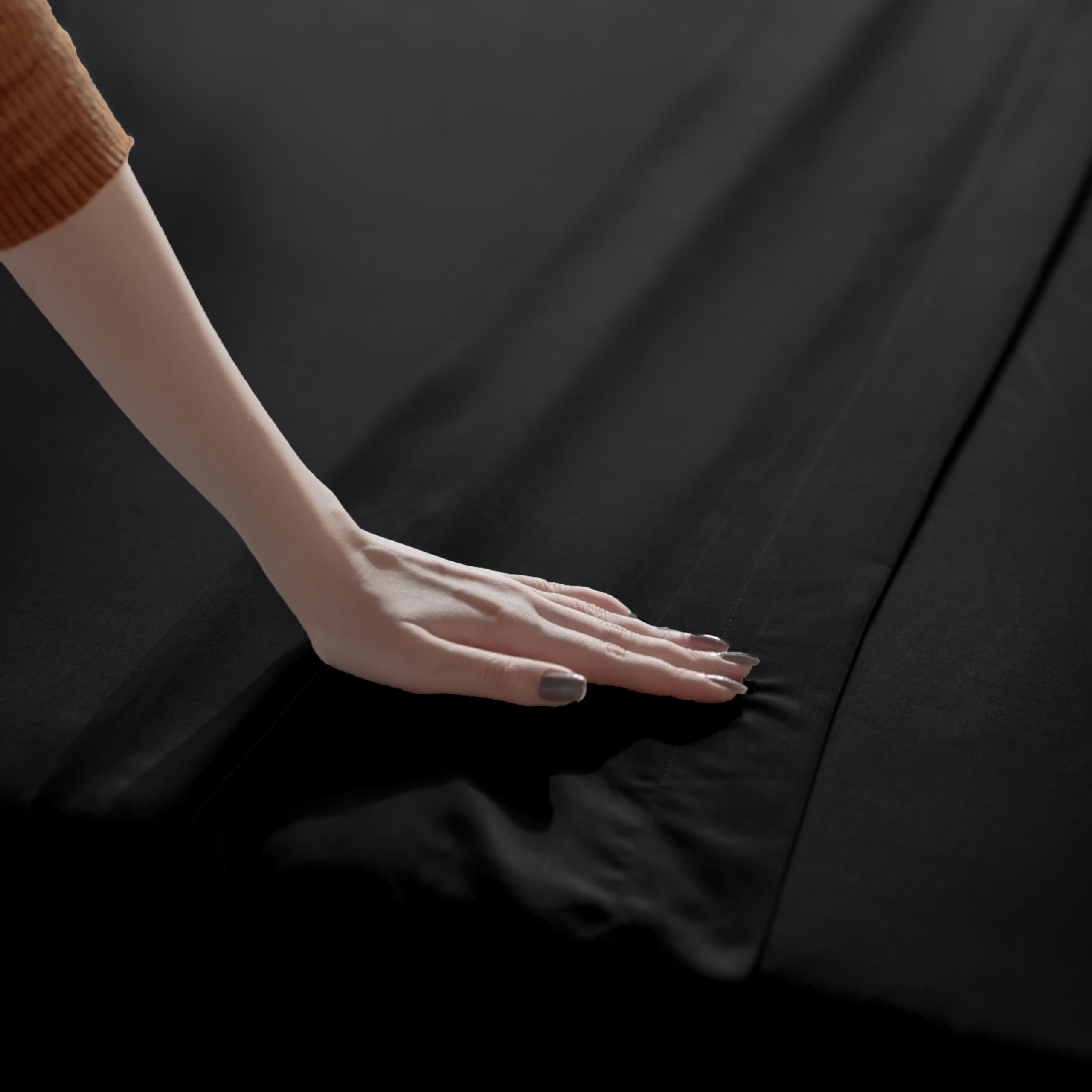 Foto 7 | Juego De Sábanas Utopia Bedding King Size De Microfibra, 4 Piezas, Color Negro - Venta Internacional.