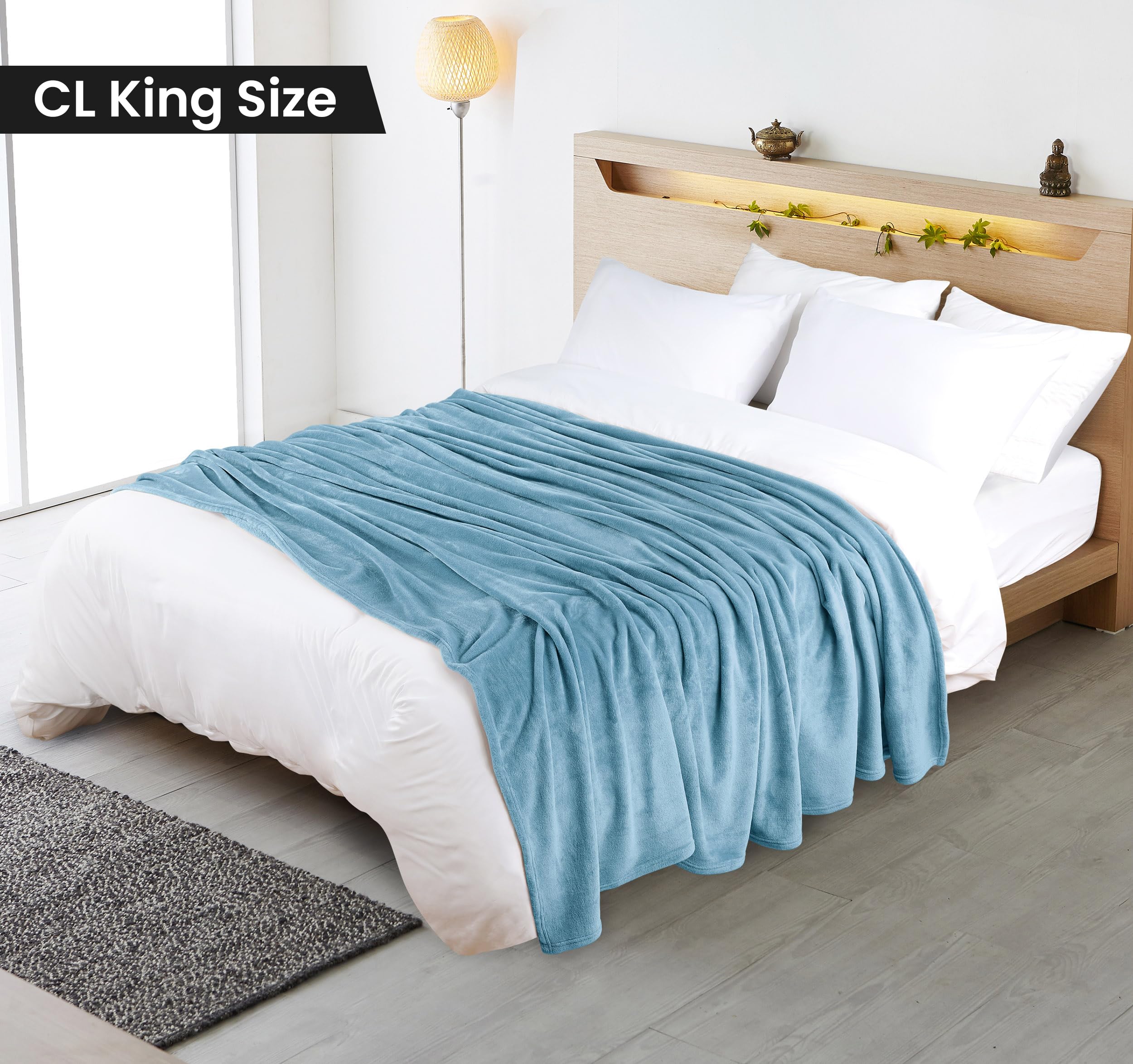 Foto 3 pulgar | Ropa De Cama Blanket Utopia, Forro Polar Azul Lavado California, Tamaño King - Venta Internacional.