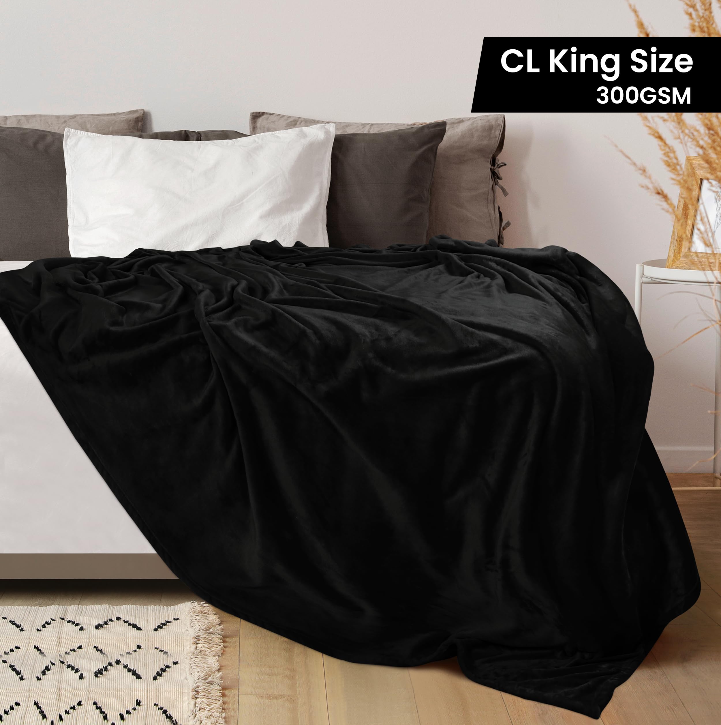 Foto 3 pulgar | Colchón Polar De Cama Blanket Utopia California King, Color Negro, 300 G/m² - Venta Internacional.