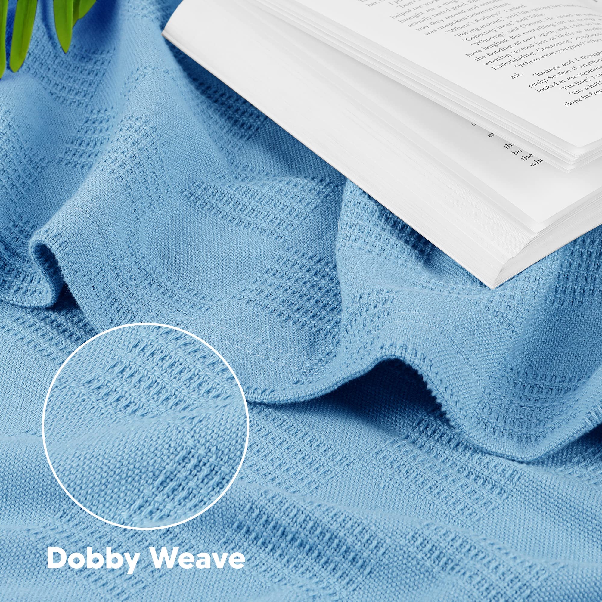 Foto 3 | Ropa De Cama Blanket Utopia, Color Azul Cielo, 100% Algodón, Tamaño King, 350 G/m² - Venta Internacional.