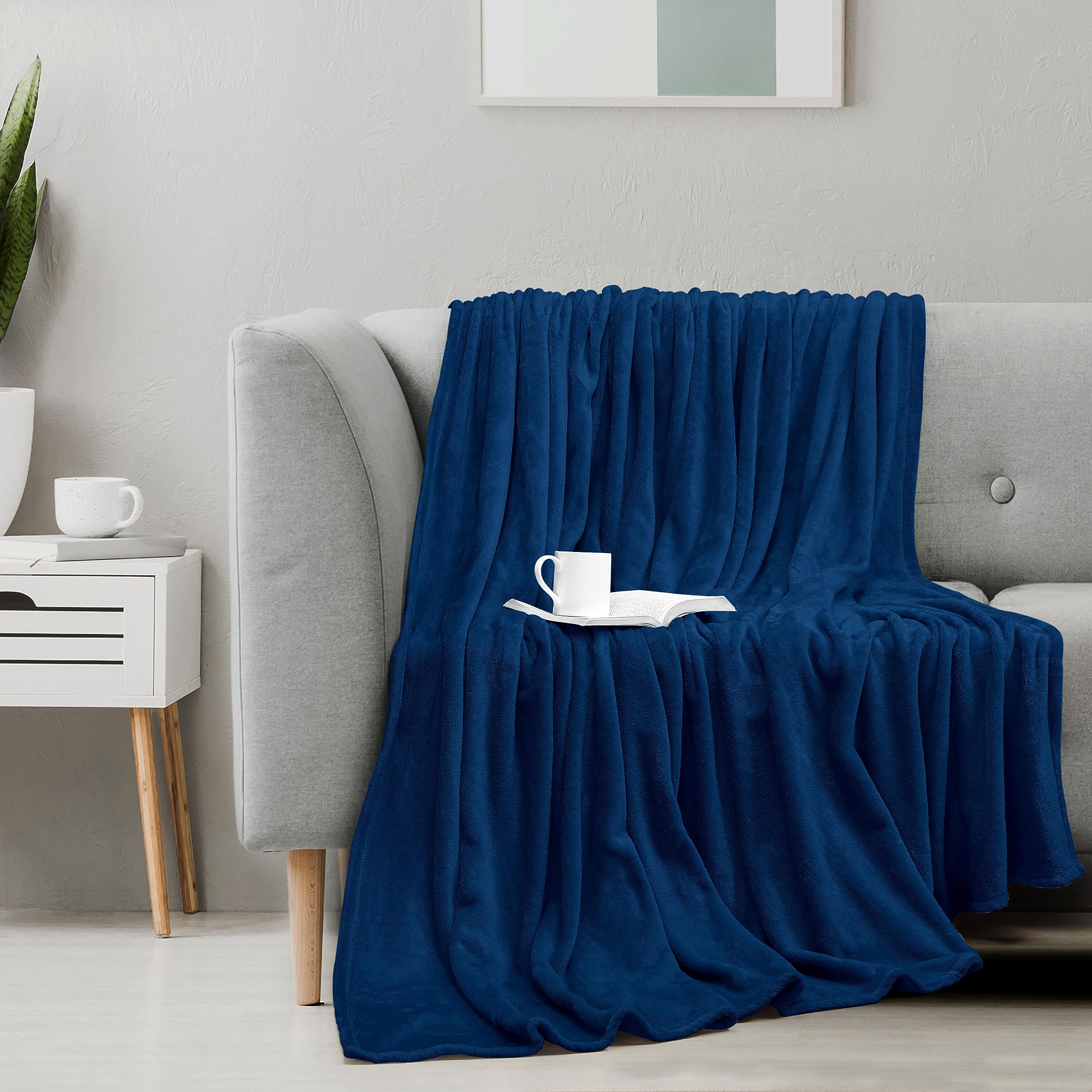Foto 7 pulgar | Blanket Utopia Bedding De Forro Polar Azul Marino, Tamaño Doble 150 X 230 Cm - Venta Internacional.