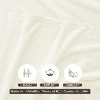 Foto 3 | Blanket Utopia Bedding, Forro Polar De Franela, Color Marfil, Tamaño Queen, 230 X 230 Cm - Venta Internacional.
