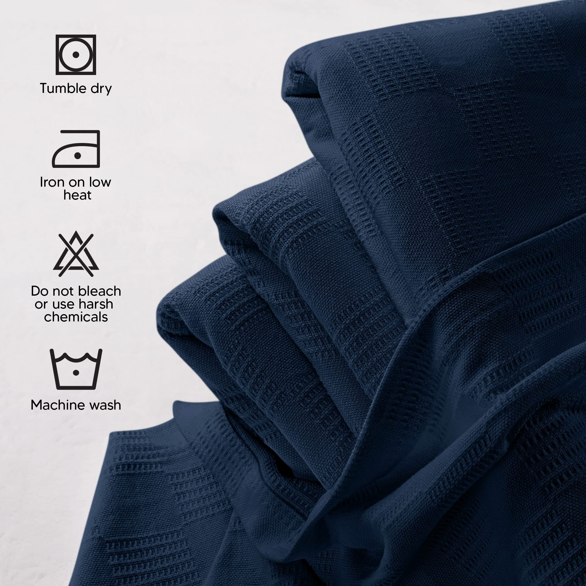 Foto 7 pulgar | Colchón Utopia, Color Azul Marino, 100% Algodón, Tamaño Completo, 225 X 213 Cm - Venta Internacional.