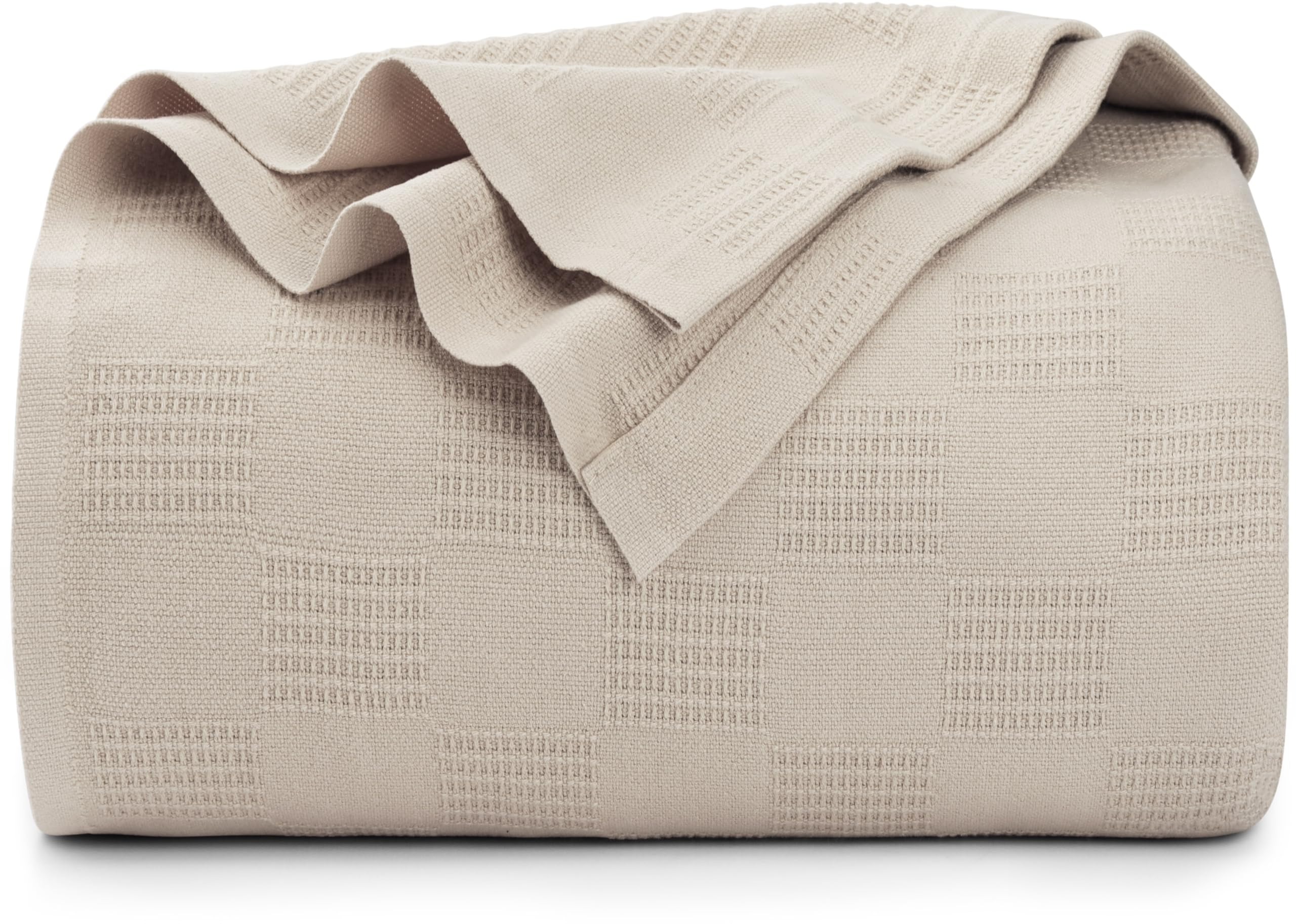 Ropa De Cama Blanket Utopia, Color Caqui, 100% Algodón, Tamaño Completo, 220 X 210 Cm - Venta Internacional.