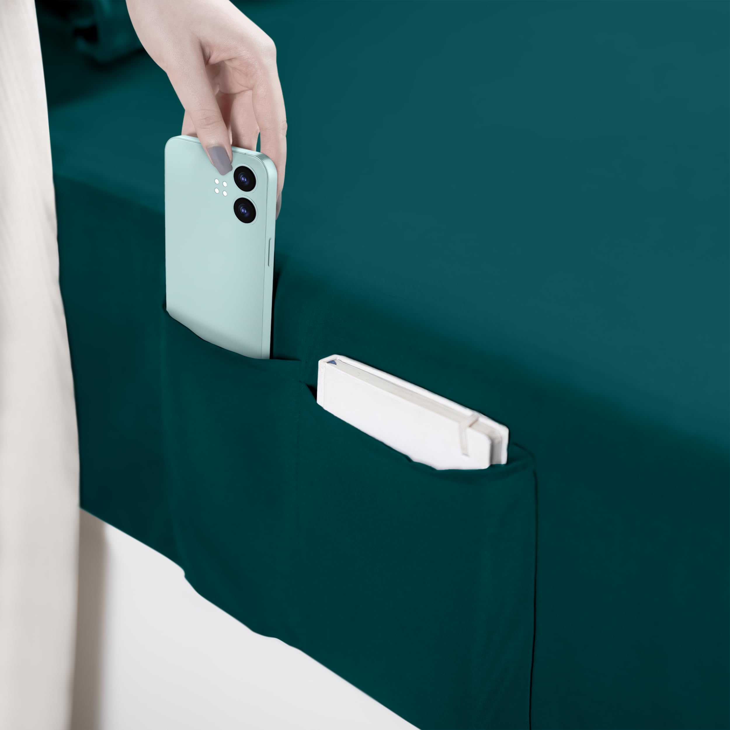 Foto 4 | Juego De Sábanas Utopia Bedding Queen De Microfibra, 4 Piezas, Color Verde Azulado - Venta Internacional.