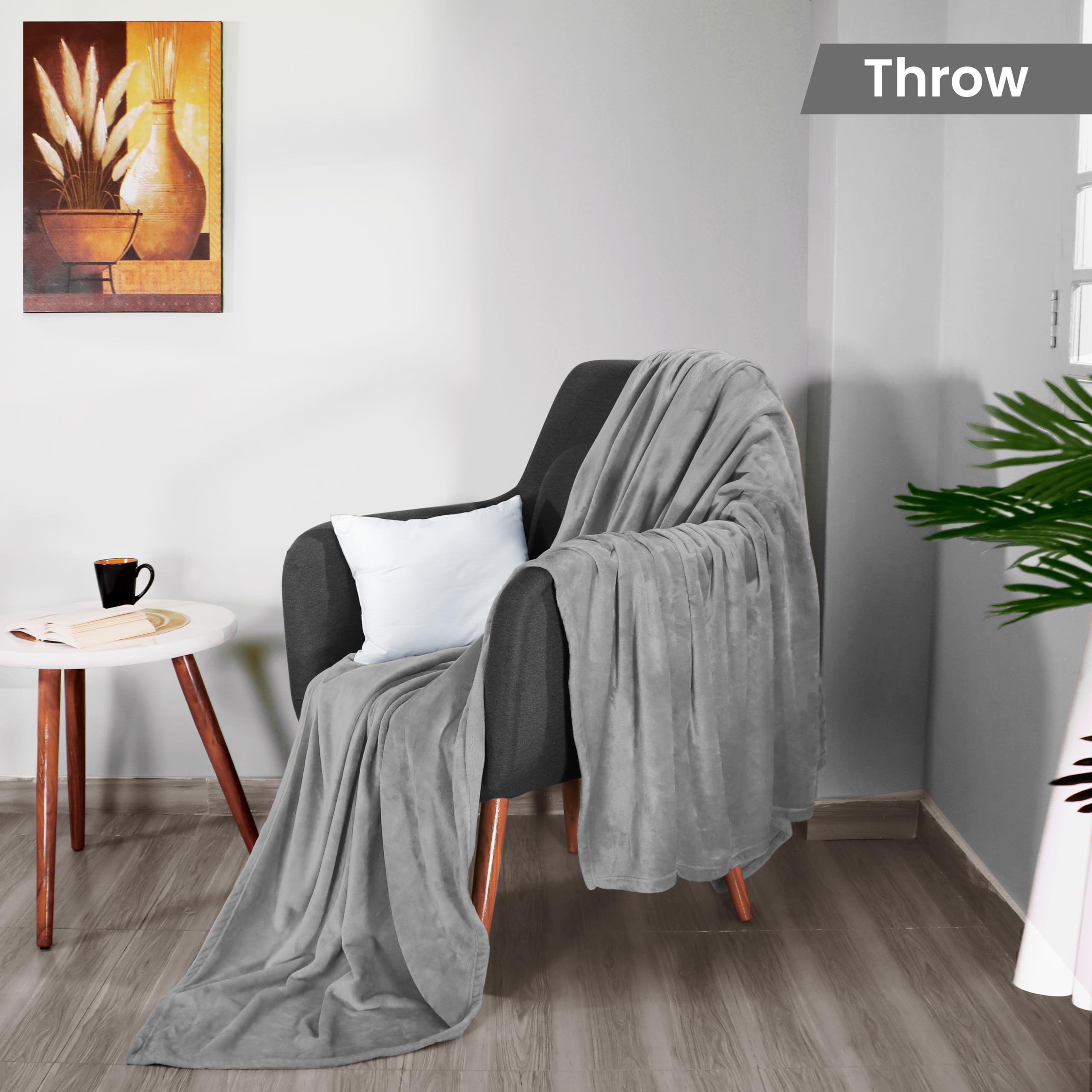 Foto 3 pulgar | Manta De Forro Polar Blanket Utopia, Tamaño Gris Ceniza, 300 G/m² - Venta Internacional.