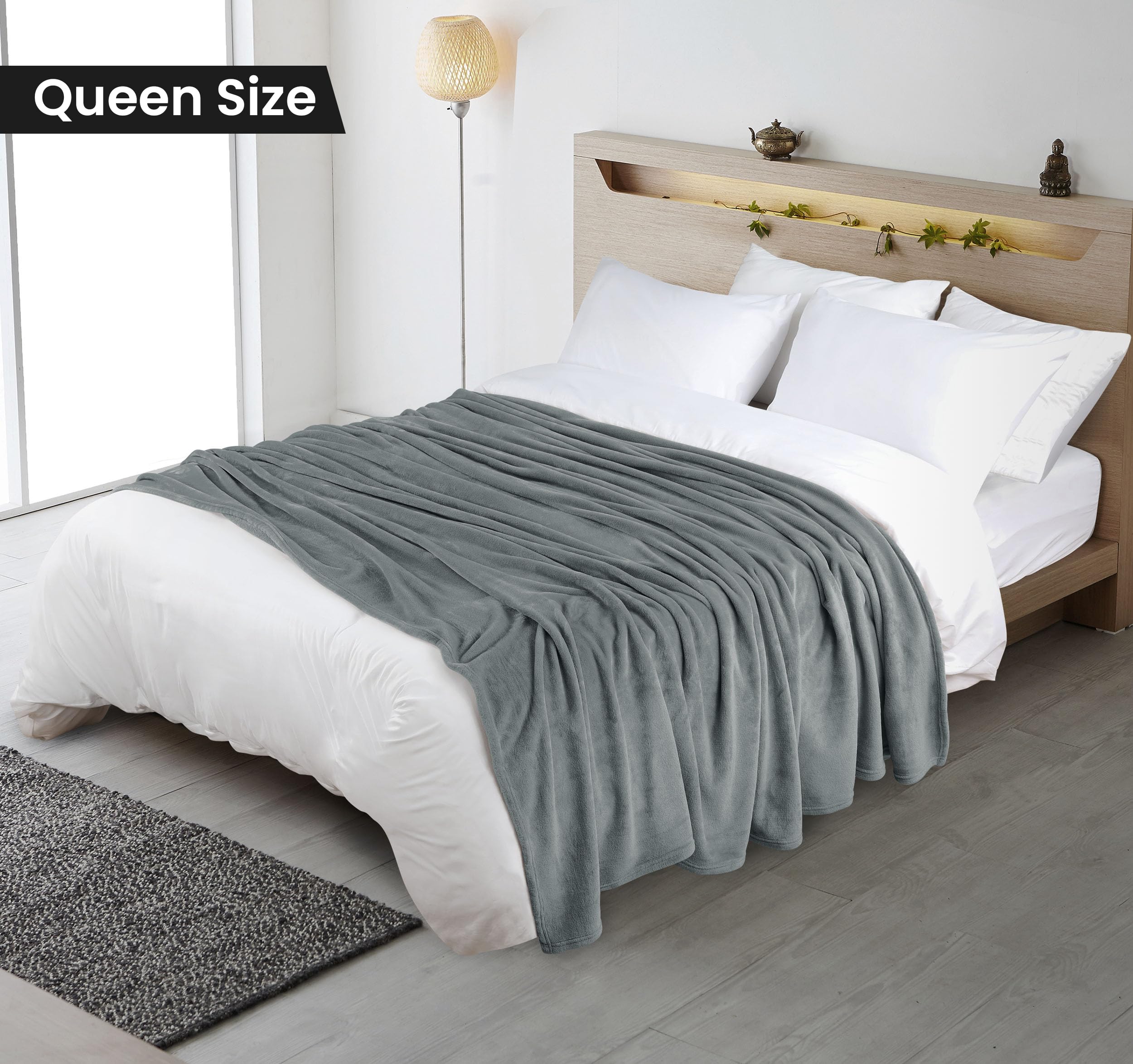 Foto 3 pulgar | Cobija Utopia Bedding Gris Queen Size-Venta Internacional