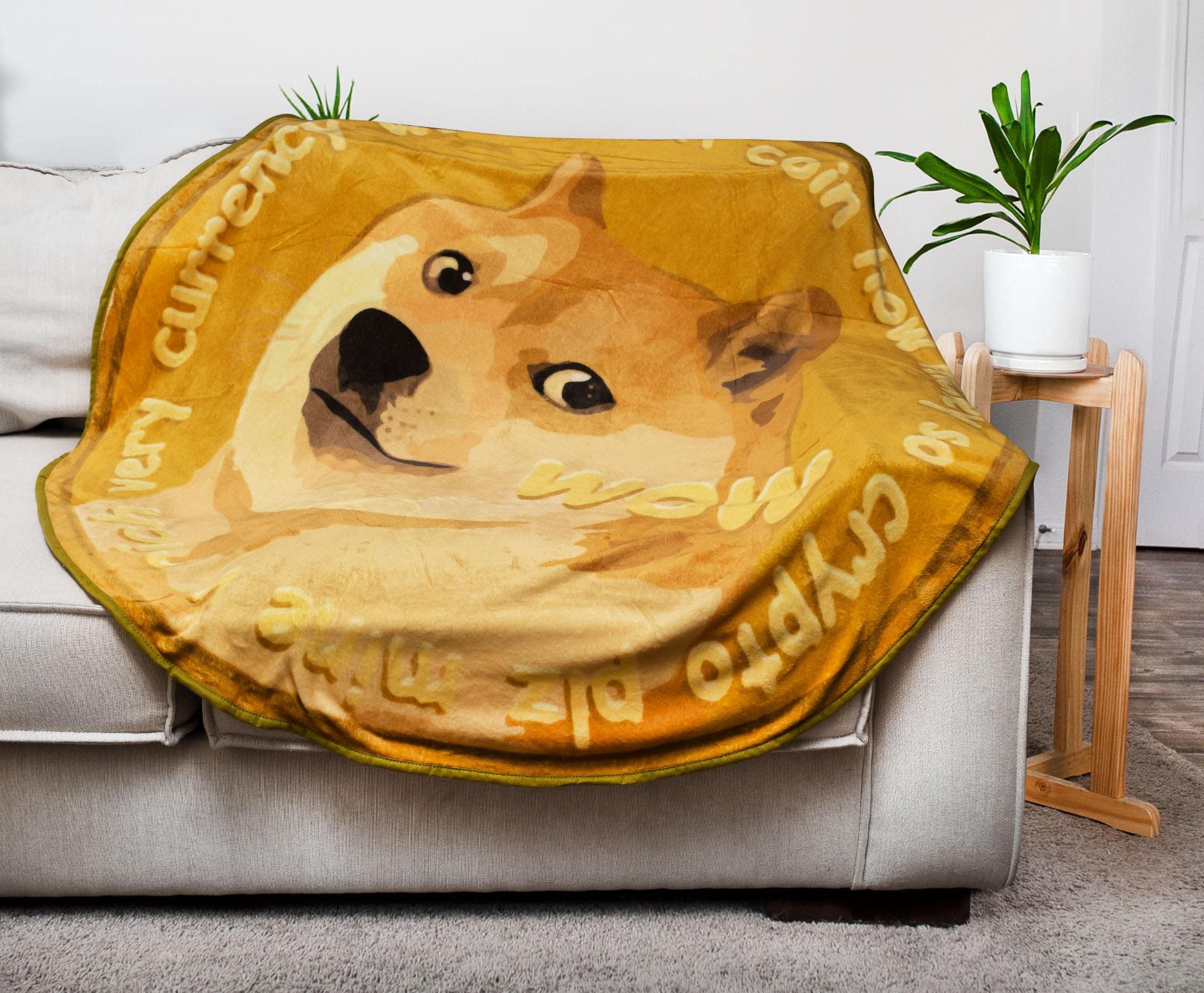 Foto 4 pulgar | Cobija Polar Toynk Dogecoin Criptomoneda 150 cm - Venta Internacional