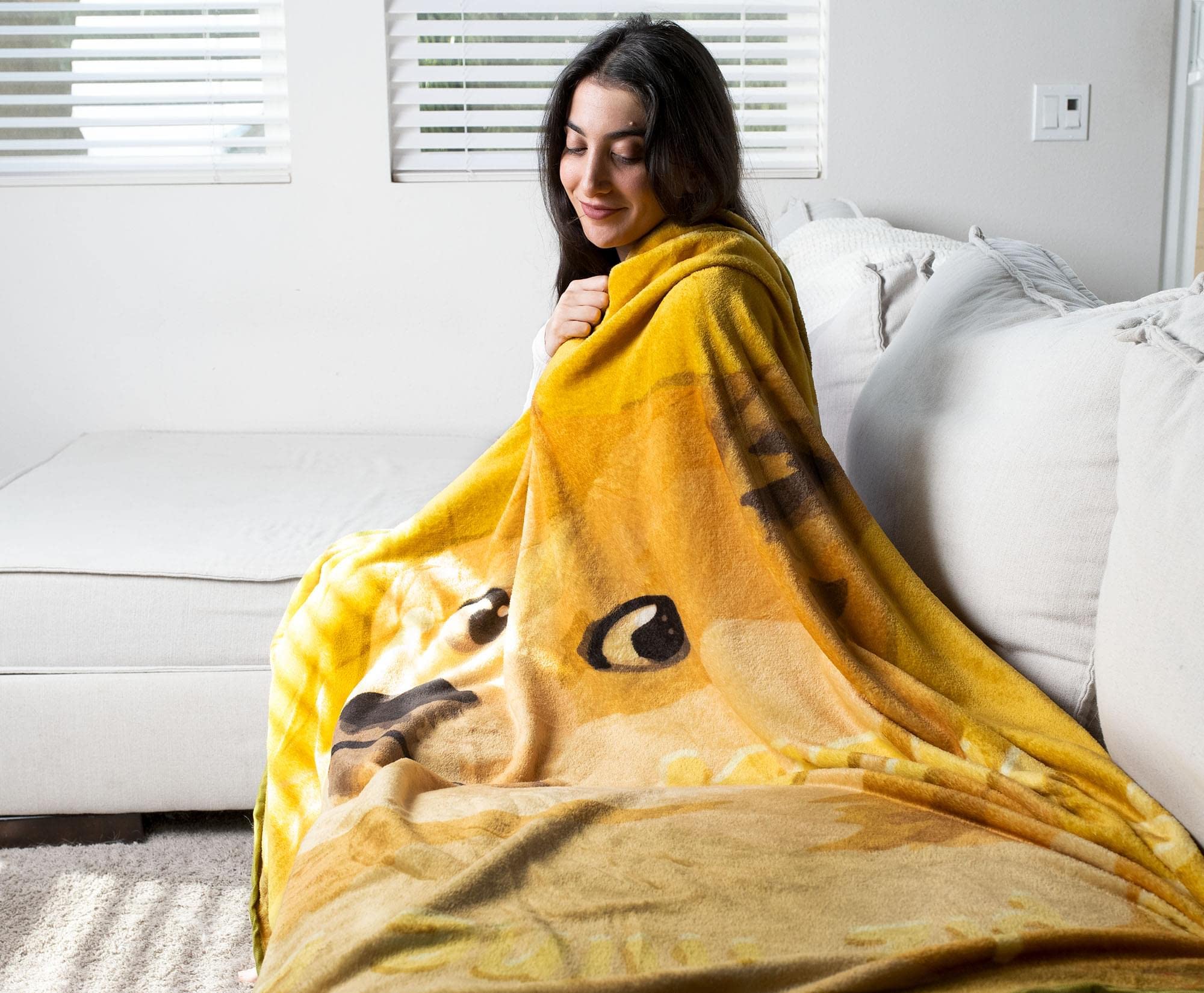 Foto 7 pulgar | Cobija Polar Toynk Dogecoin Criptomoneda 150 cm - Venta Internacional