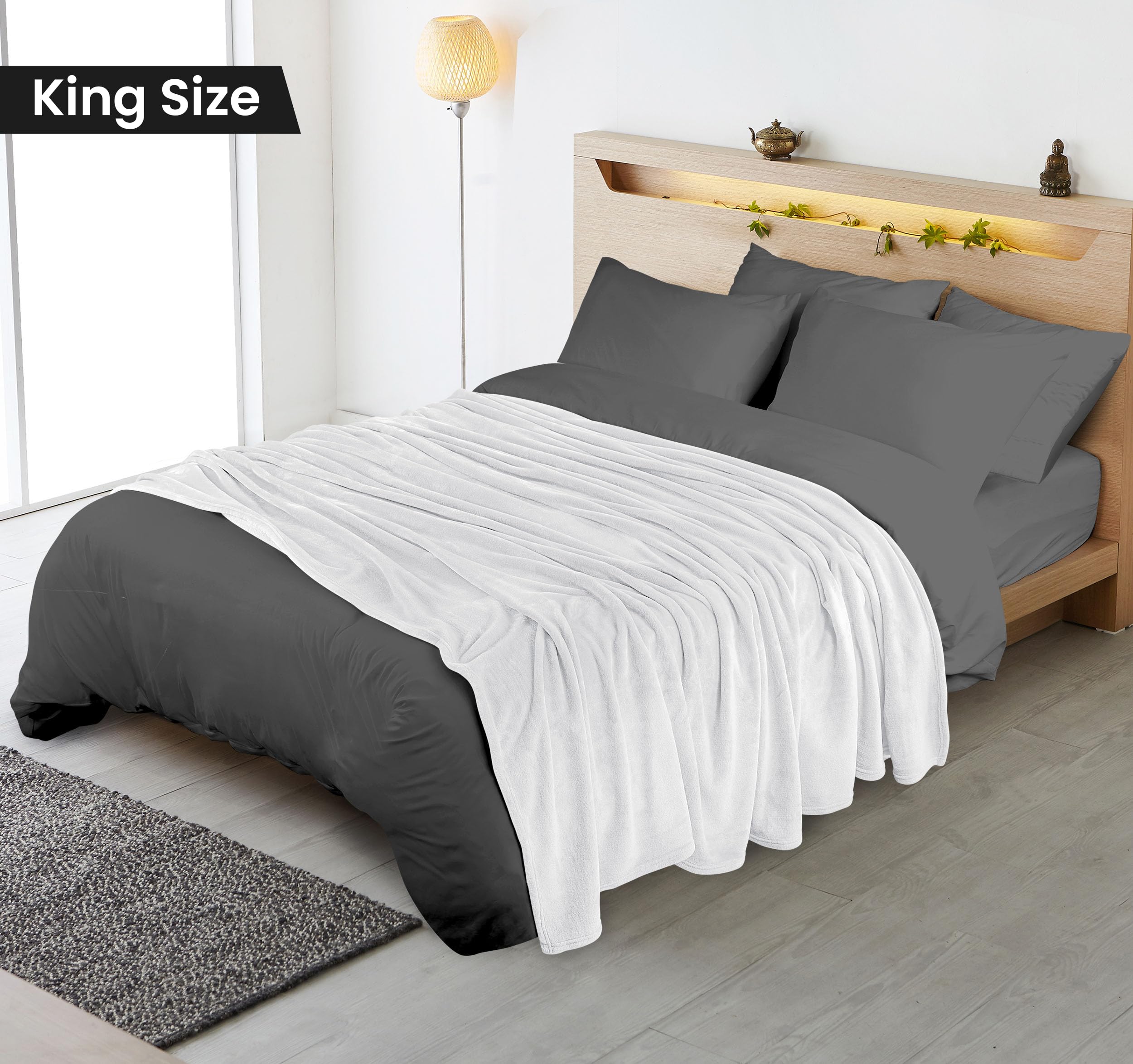 Foto 3 pulgar | Cobija Utopia Bedding Blanca King Size-Venta Internacional