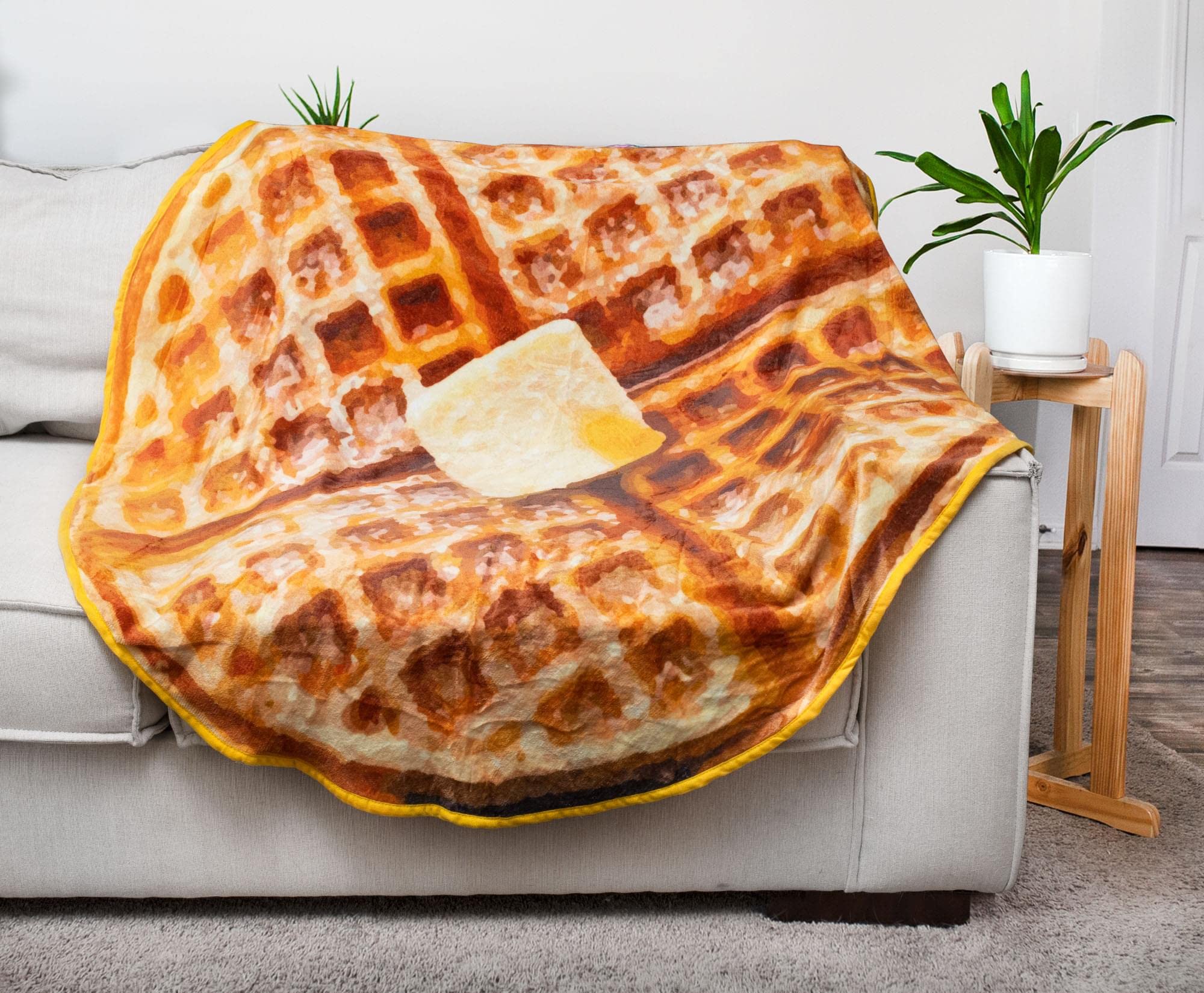 Foto 4 pulgar | Cobija Redonda Toynk Waffle de Forro Polar 150 cm - Venta Internacional