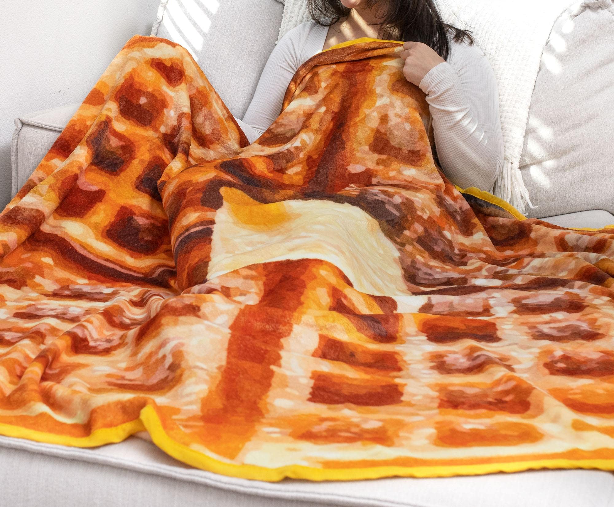 Foto 7 pulgar | Cobija Redonda Toynk Waffle de Forro Polar 150 cm - Venta Internacional