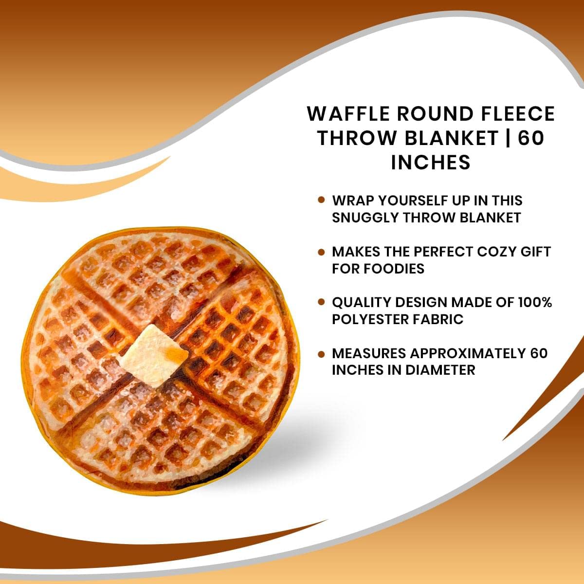 Foto 8 pulgar | Cobija Redonda Toynk Waffle de Forro Polar 150 cm - Venta Internacional