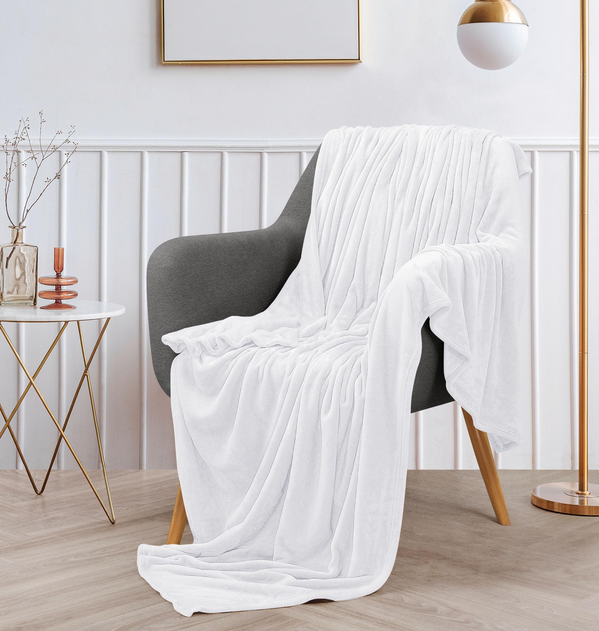 Foto 2 pulgar | Manta de Franela Blanket Utopia Bedding Blanca - Venta Internacional