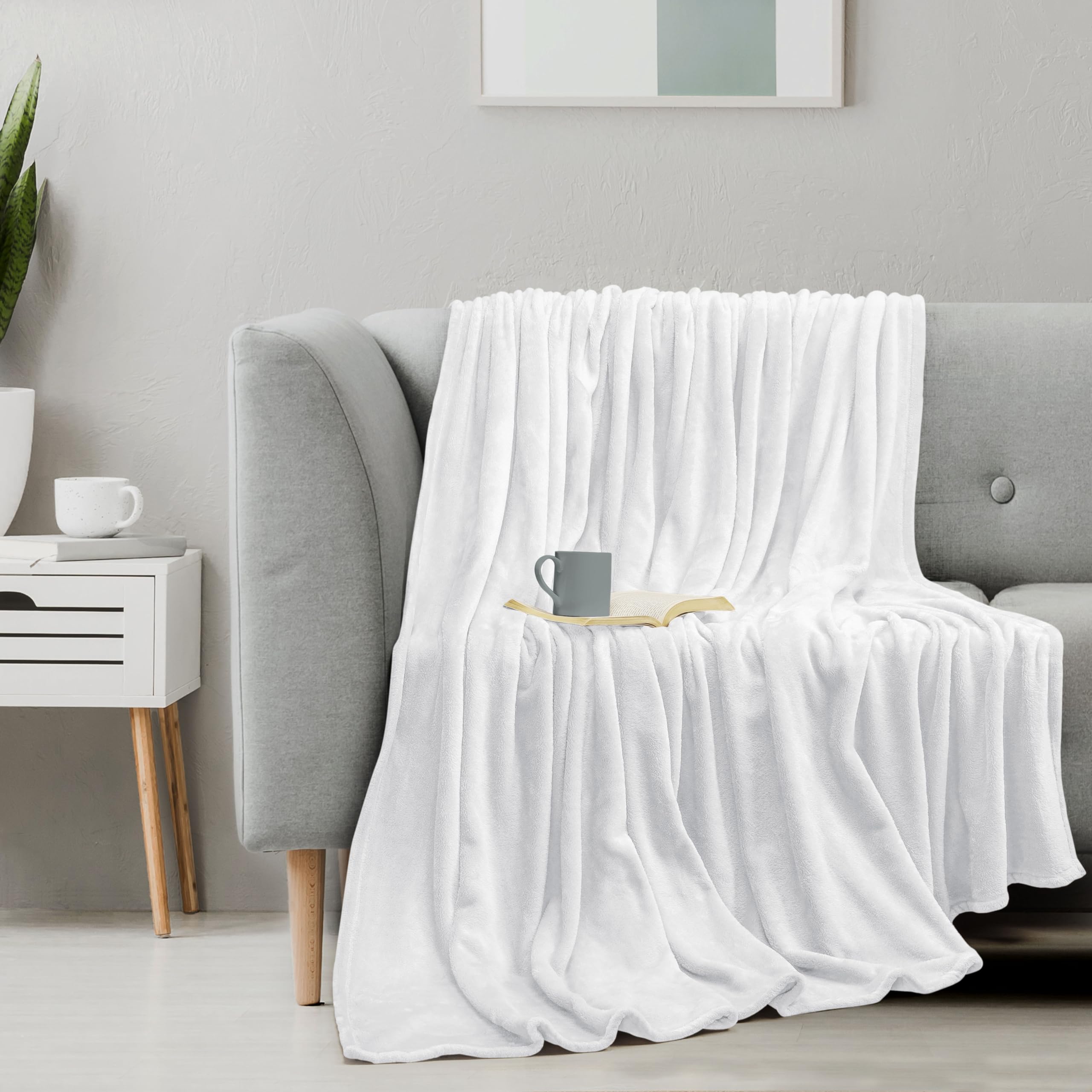 Foto 3 pulgar | Manta de Franela Blanket Utopia Bedding Blanca - Venta Internacional