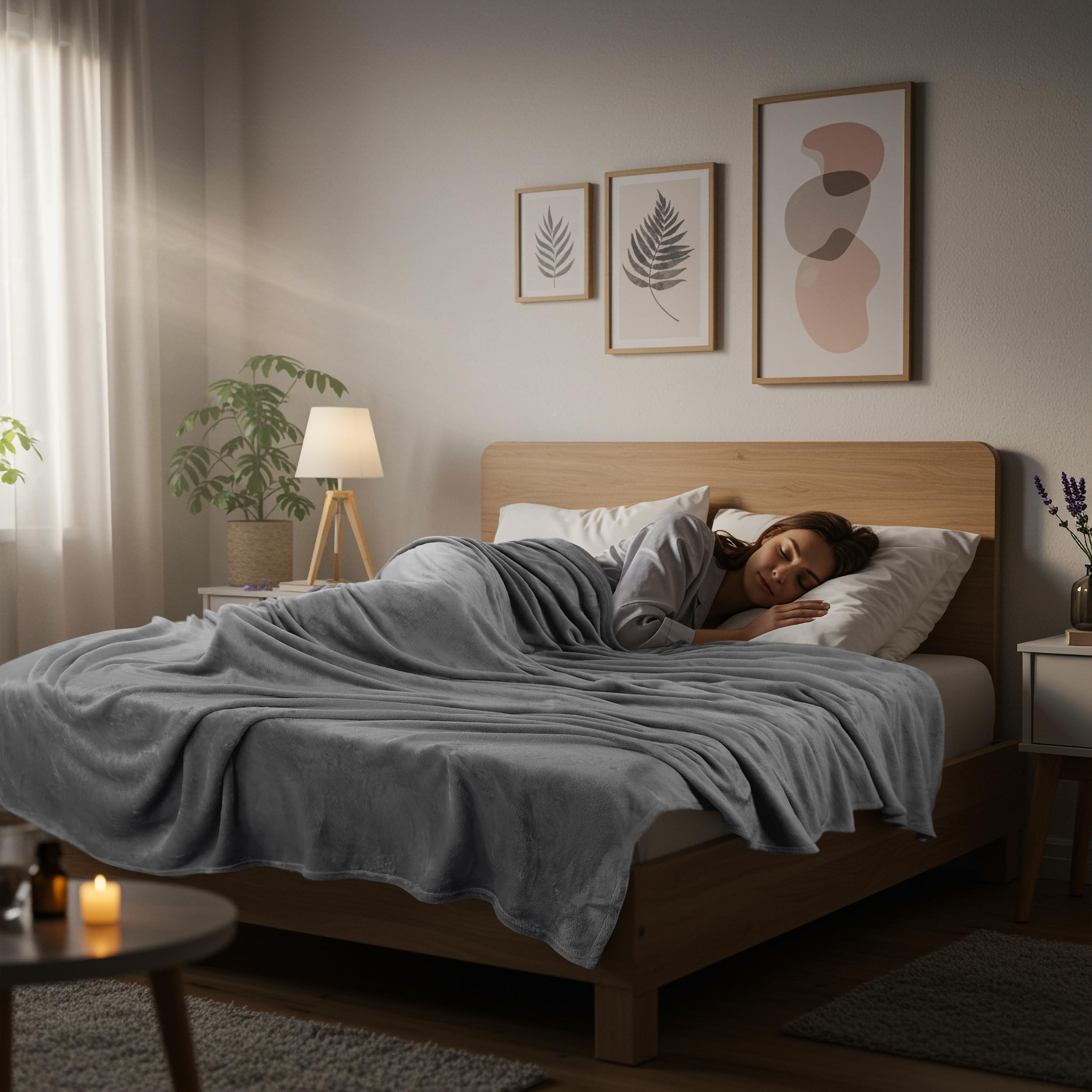 Foto 7 pulgar | Cobija Utopia Bedding Forro Polar Gris King Size - Venta Internacional