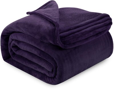Foto 1 | Cobija Utopia Bedding Forro Polar de Franela Púrpura Queen Size 230 x 230 cm - Venta Internacional