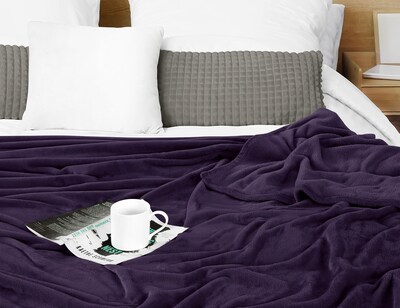 Foto 2 | Cobija Utopia Bedding Forro Polar de Franela Púrpura Queen Size 230 x 230 cm - Venta Internacional