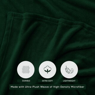 Foto 3 | Cobija Utopia Bedding Forro Polar de Franela Verde King Size 230 x 260 cm - Venta Internacional
