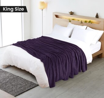 Foto 2 | Cobija Utopia Bedding Forro Polar de Franela Púrpura King Size 230 x 260 cm - Venta Internacional