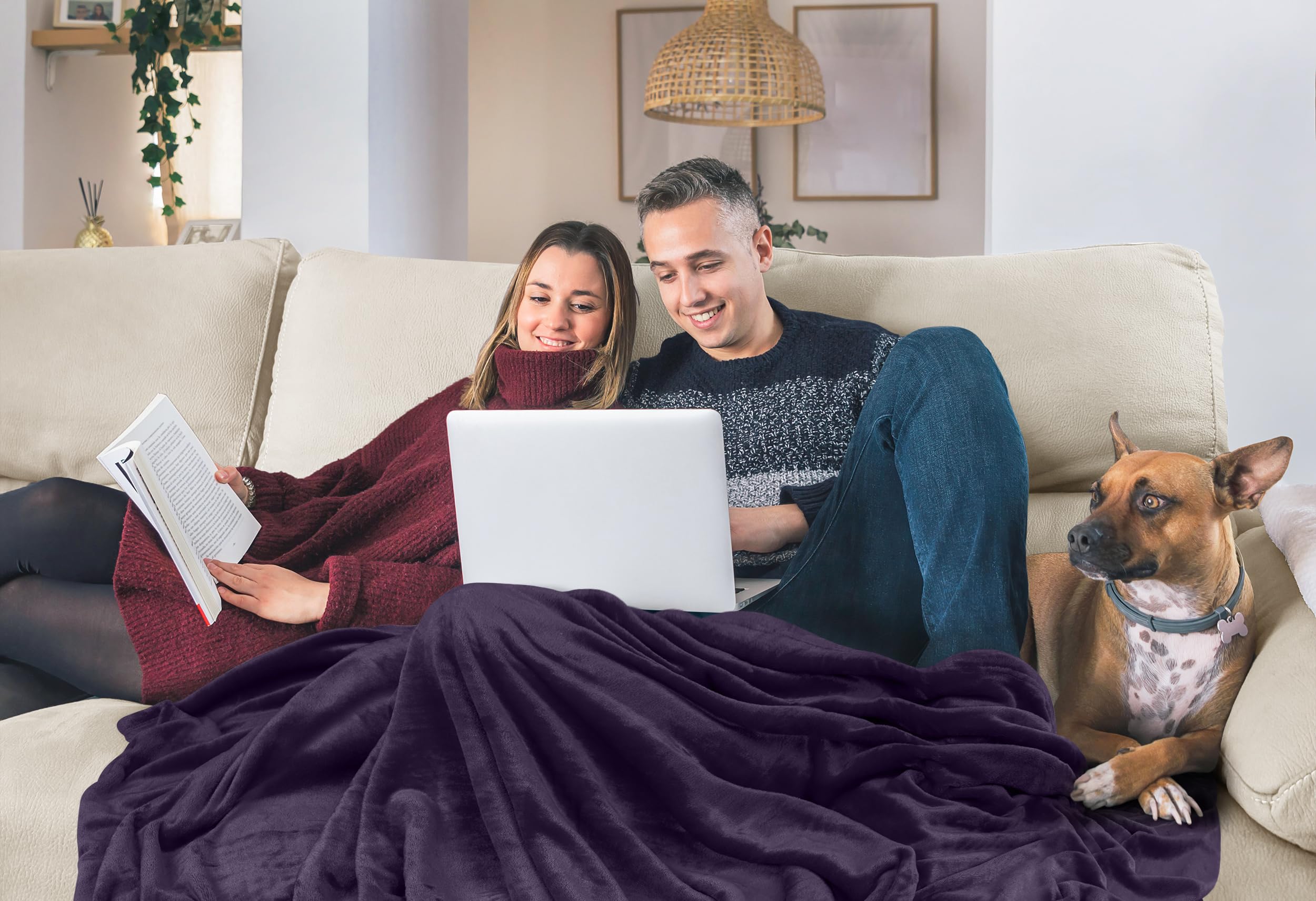 Foto 5 | Cobija Polar Blanket Utopia Completo Morado - Venta Internacional