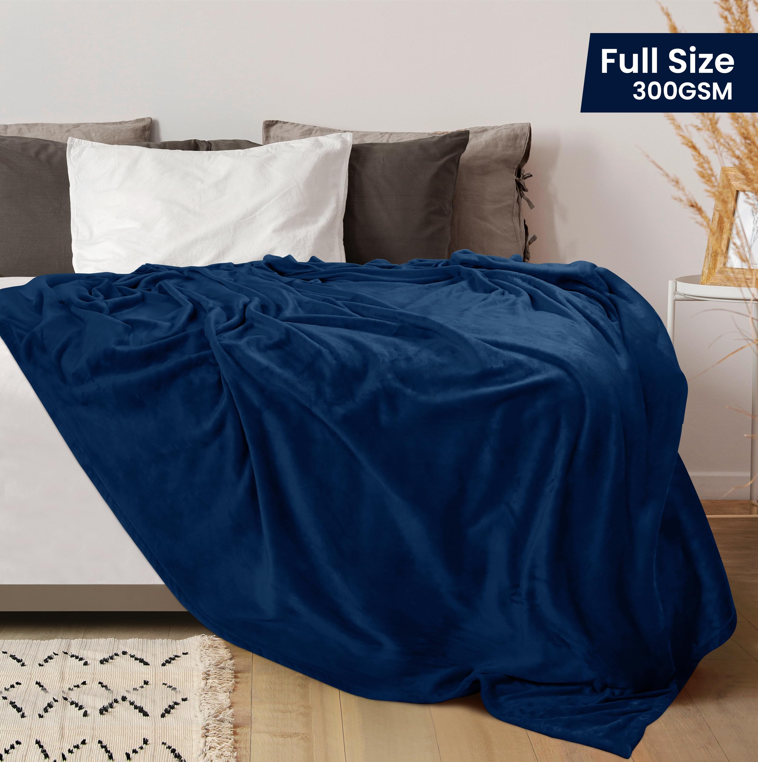 Foto 3 pulgar | Cobija Polar Blanket Utopia Azul Marino Microfibra - Venta Internacional