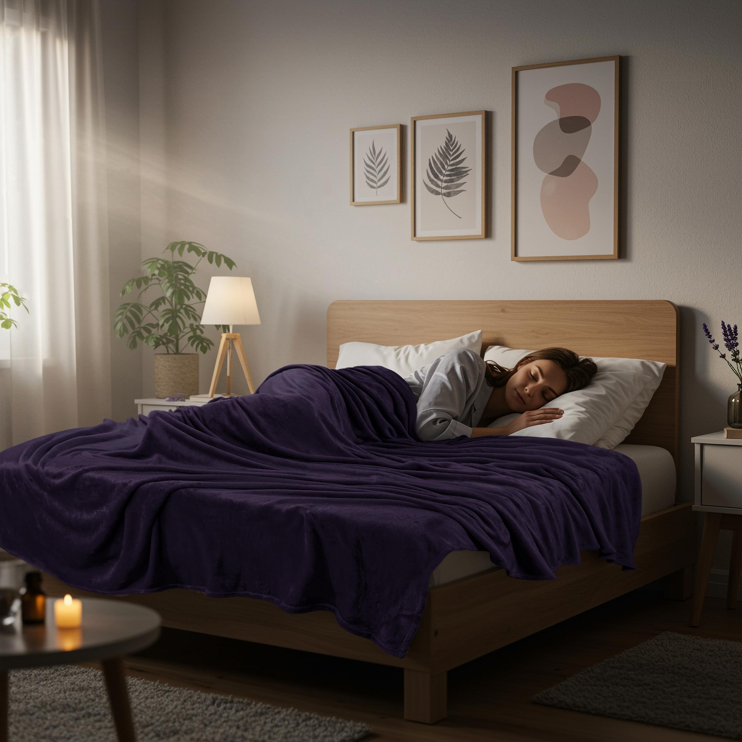 Foto 7 pulgar | Cobija Blanket Utopia Polar Doblen Morado - Venta Internacional