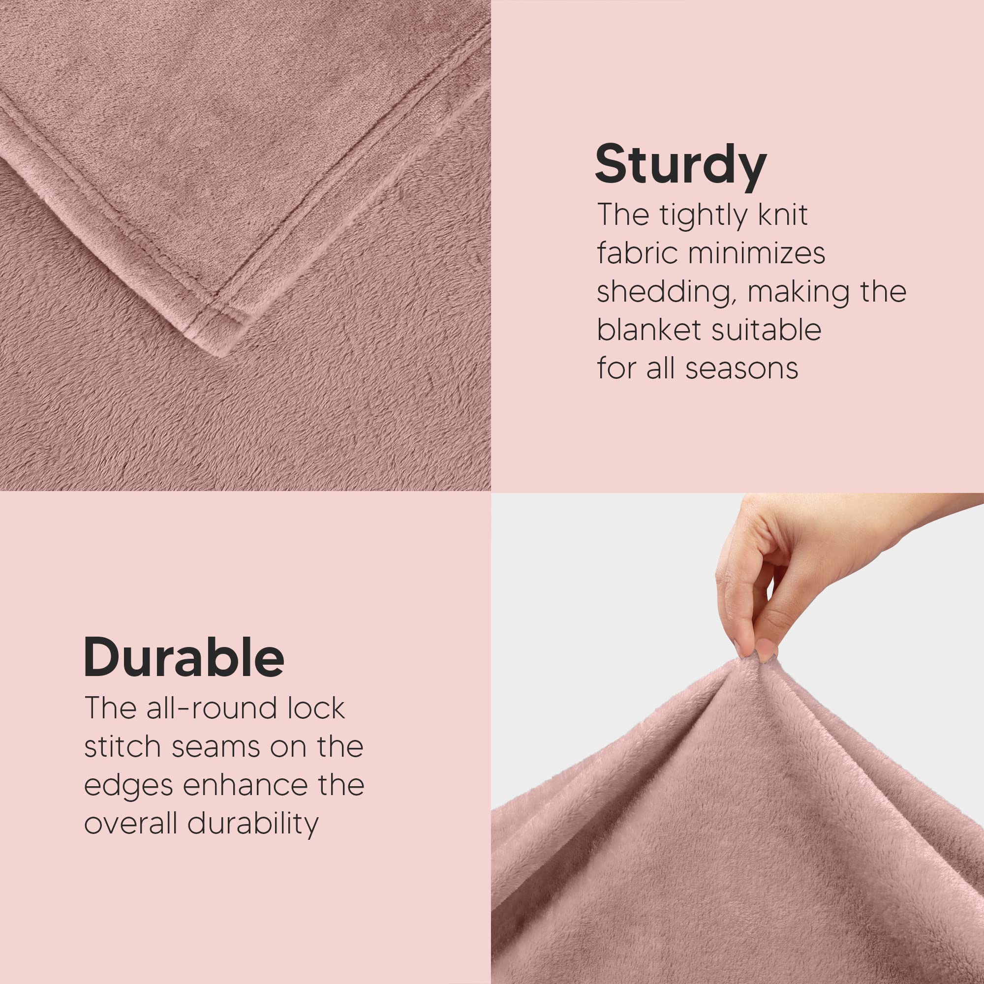 Foto 7 | Cobija Polar Blanket Utopia Doble Rosa - Venta Internacional