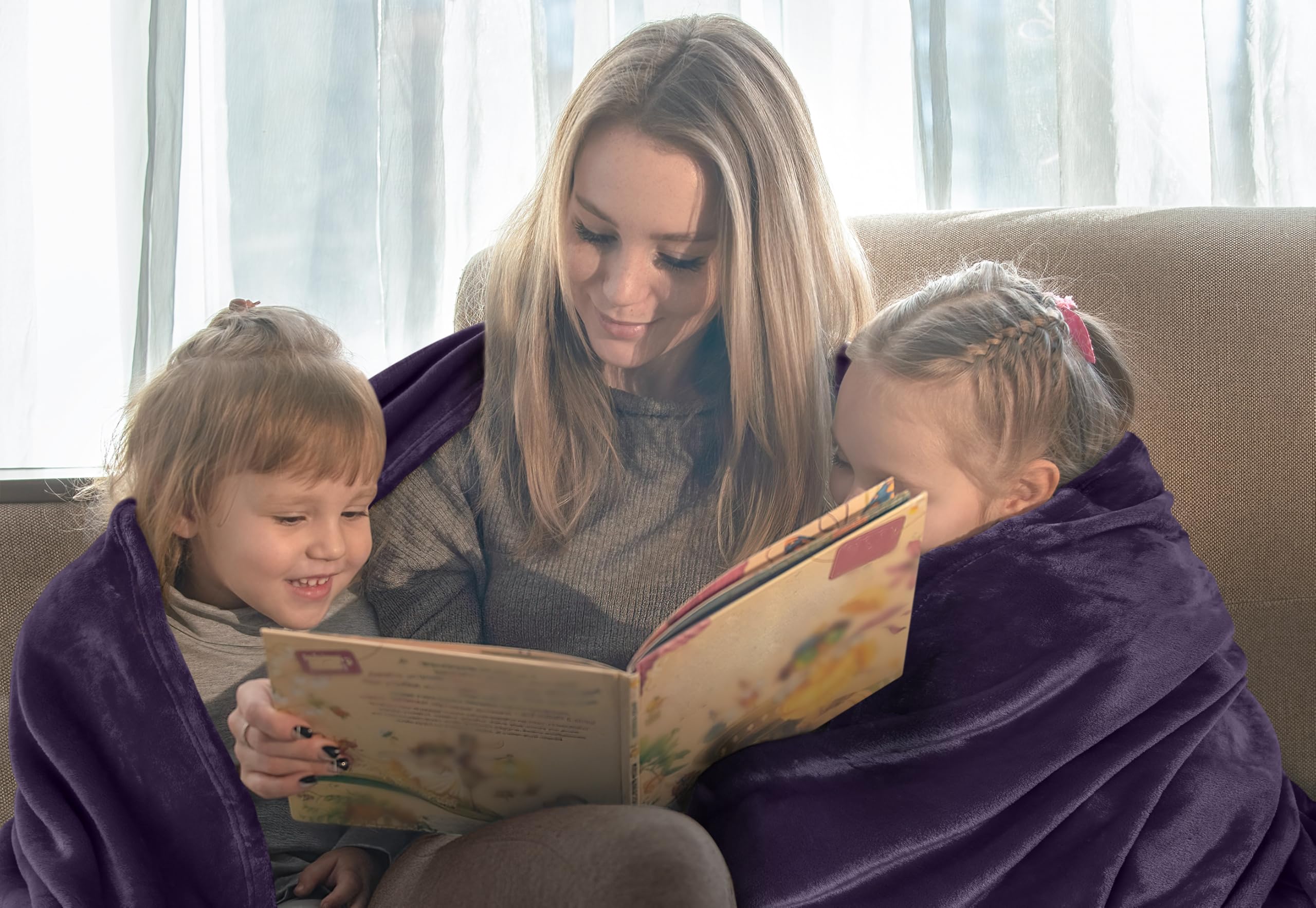 Foto 7 | Cobija Polar Blanket Utopia Queen Morado - Venta Internacional