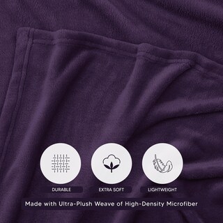 Foto 3 | Cobija Utopia Bedding Morada de 150 x 230 cm-Venta Internacional