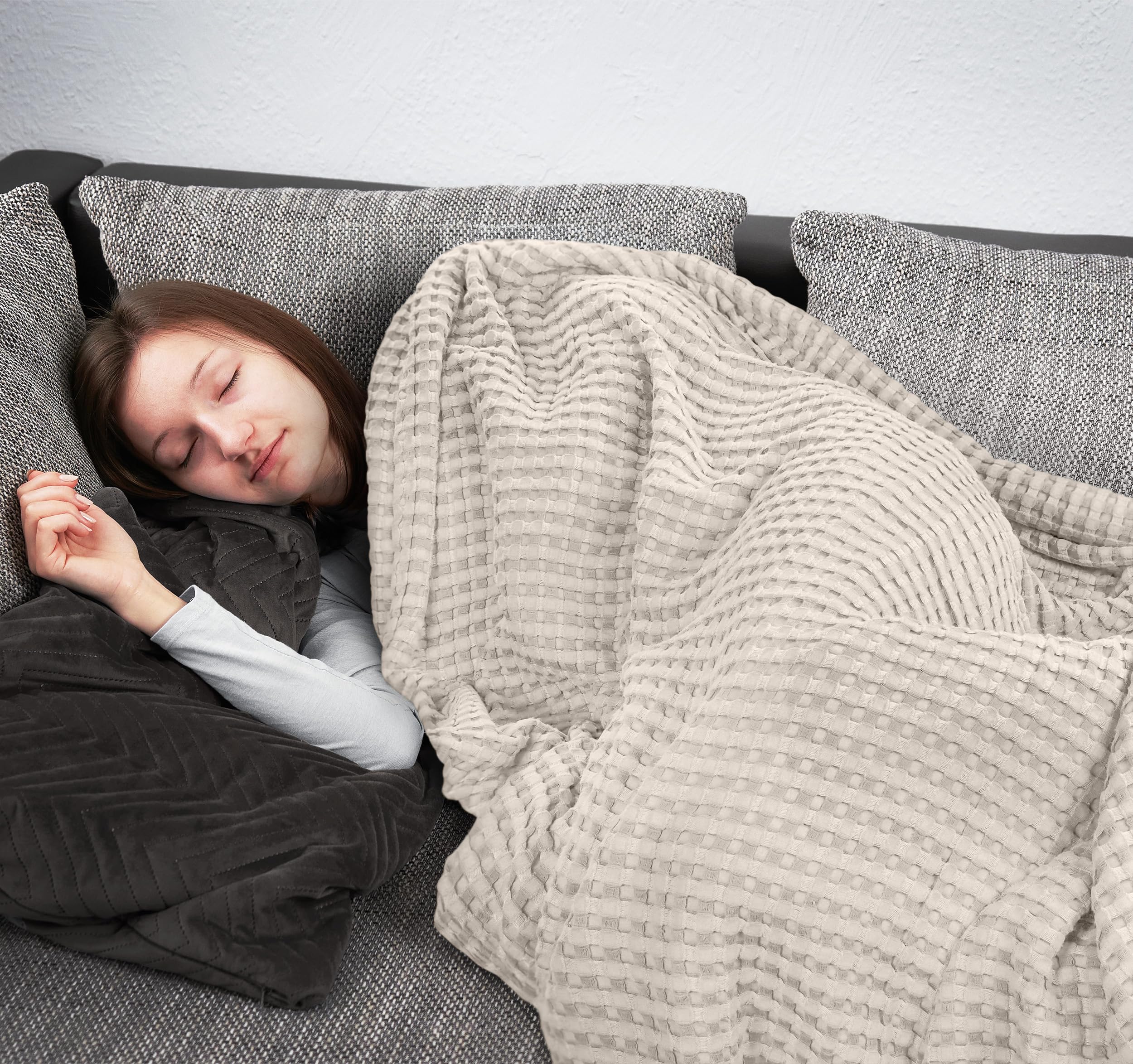 Foto 7 pulgar | Manta Utopia Bedding Beige-Venta Internacional