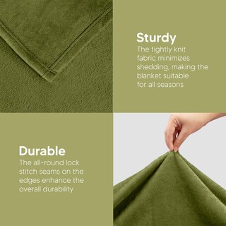 Foto 7 | Manta Utopia Bedding Verde de 130 x 150 cm-Venta Internacional