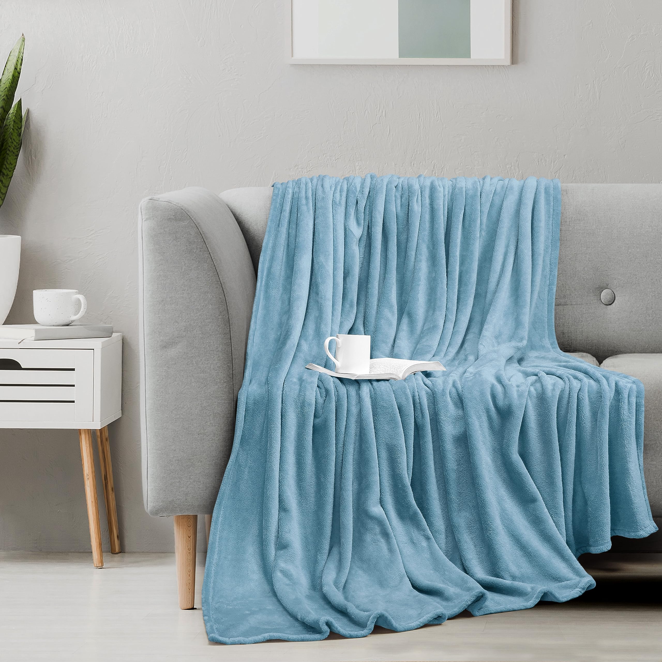Foto 7 pulgar | Cobijas Blanket Utopia Forro Polar Azul Lavado Queen 230 X 230 Cm - Venta Internacional