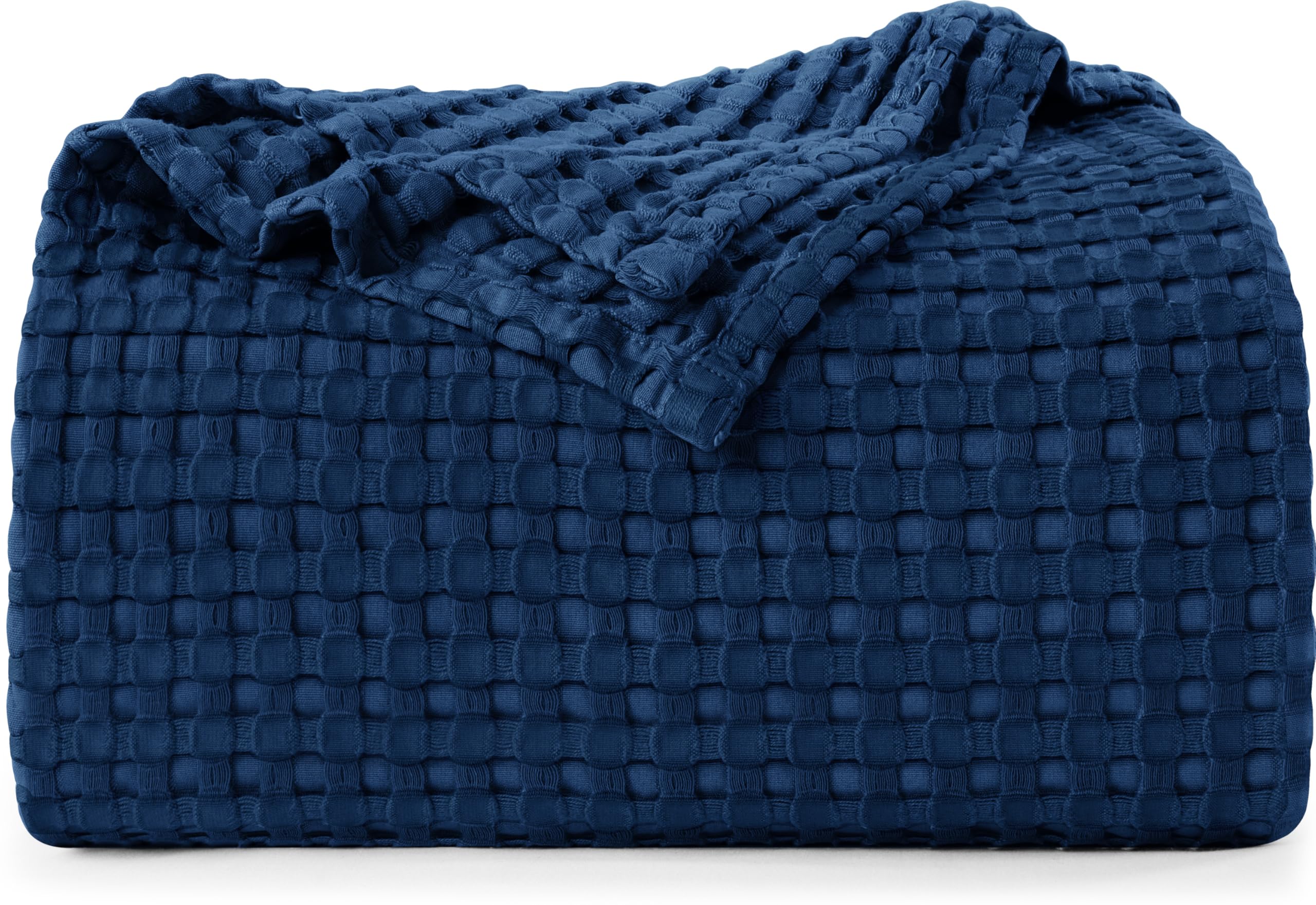 Foto 1 | Cobija GofremAlgodón Azul Marino Completo - Venta Internacional