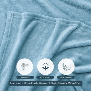 Foto 3 | Cobija Utopia Bedding Azul-Venta Internacional