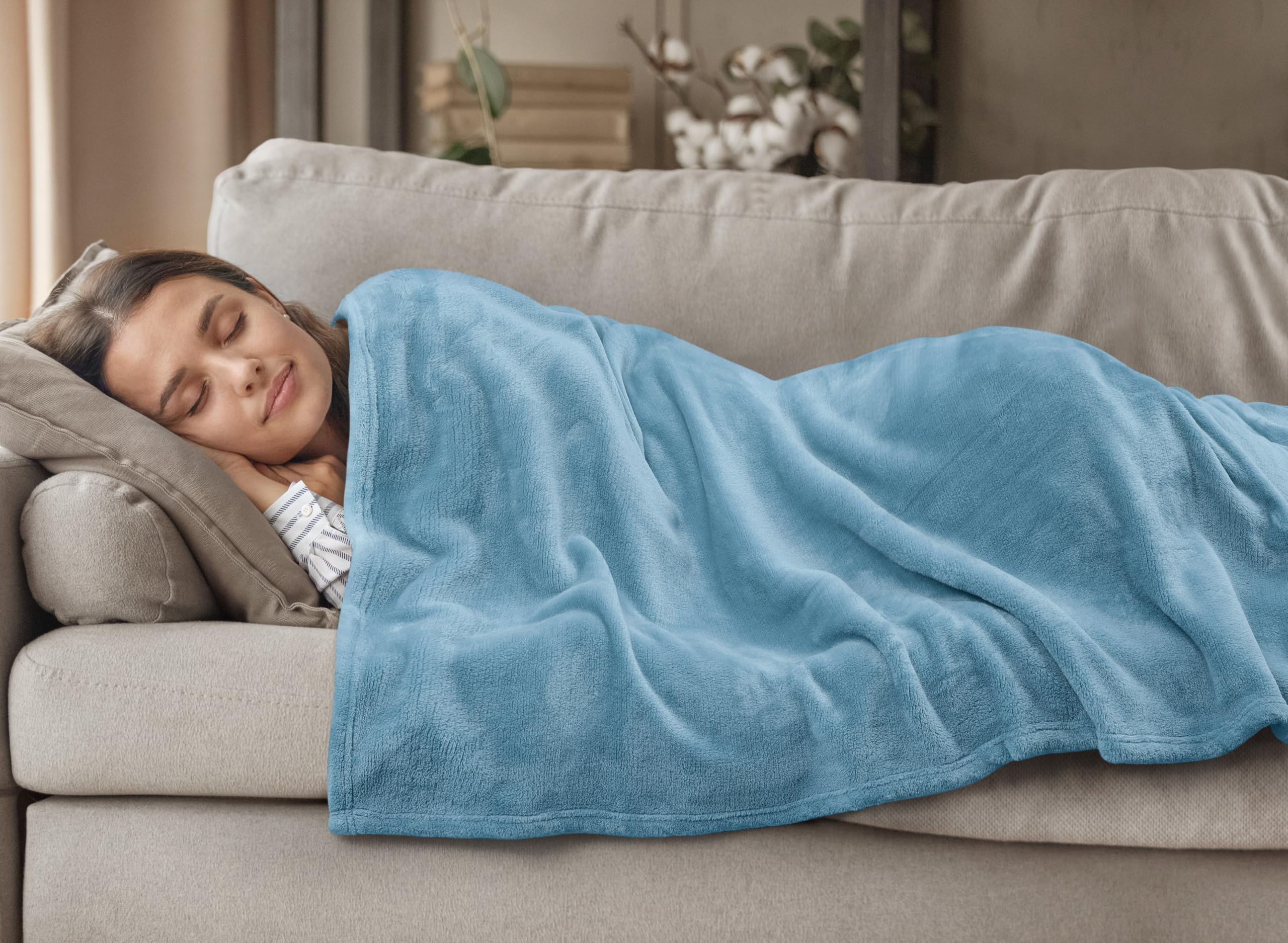 Foto 8 pulgar | Cobija Utopia Bedding Azul-Venta Internacional