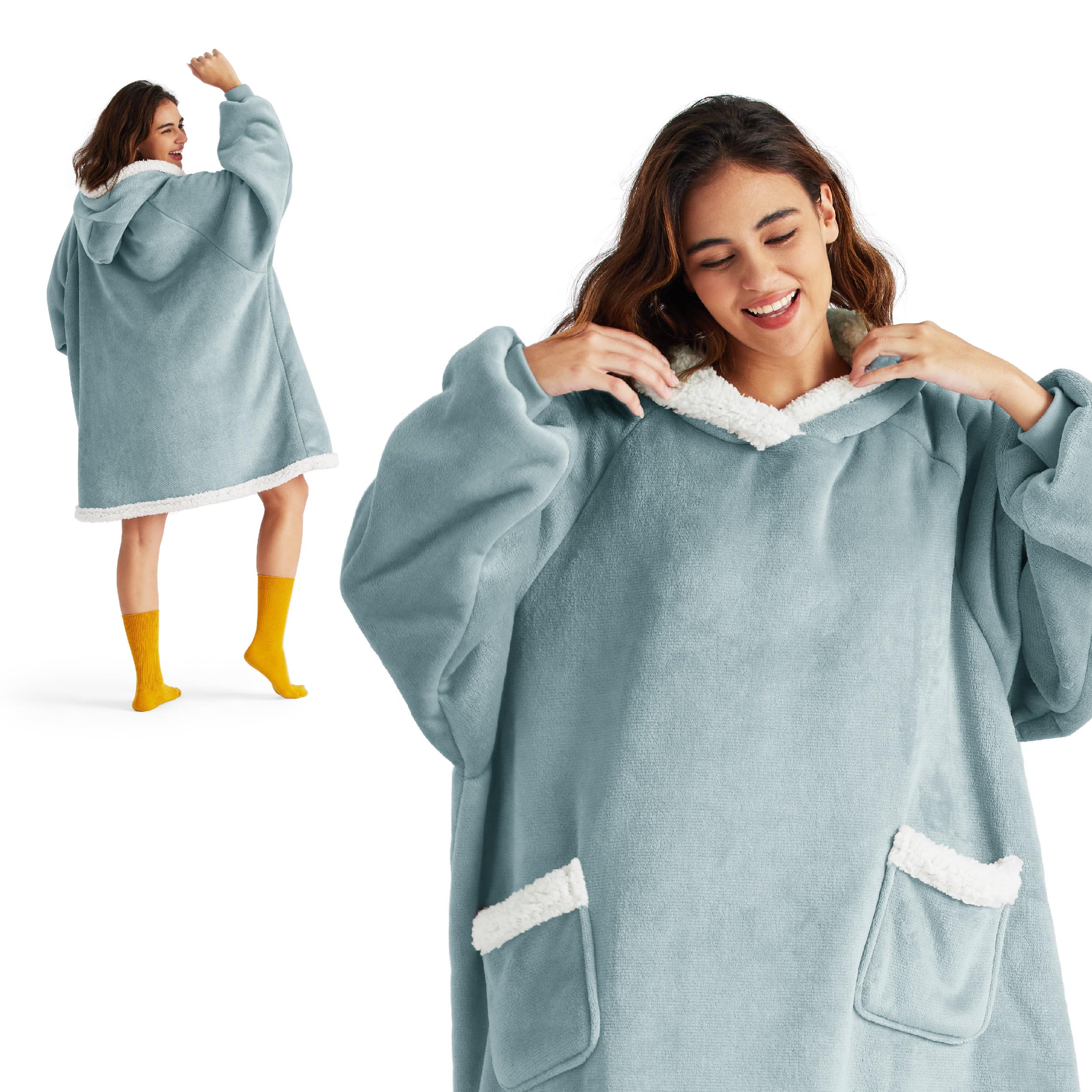 Foto 2 pulgar | Sudadera Con Capucha Para Adultos Y Niños, Tamaño Pequeño, Color Verde Claro - Venta Internacional.