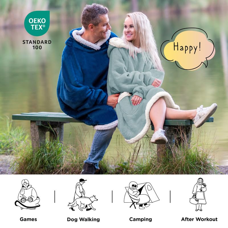 Foto 5 pulgar | Sudadera Con Capucha Para Adultos Y Niños, Tamaño Pequeño, Color Verde Claro - Venta Internacional.