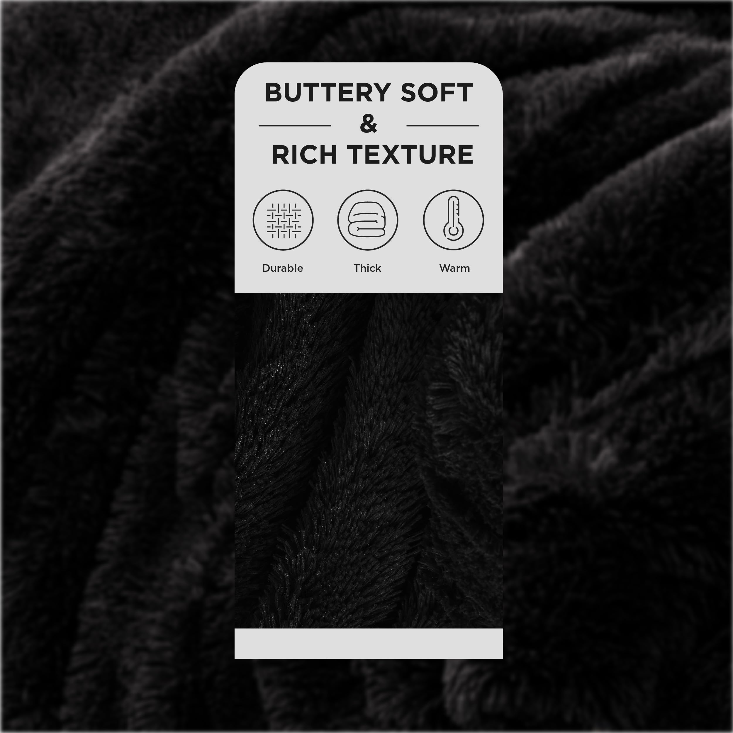 Foto 3 pulgar | Manta Bedsure Soft Negra, Tamaño Doble, Para Cama, Sofá - Venta Internacional.